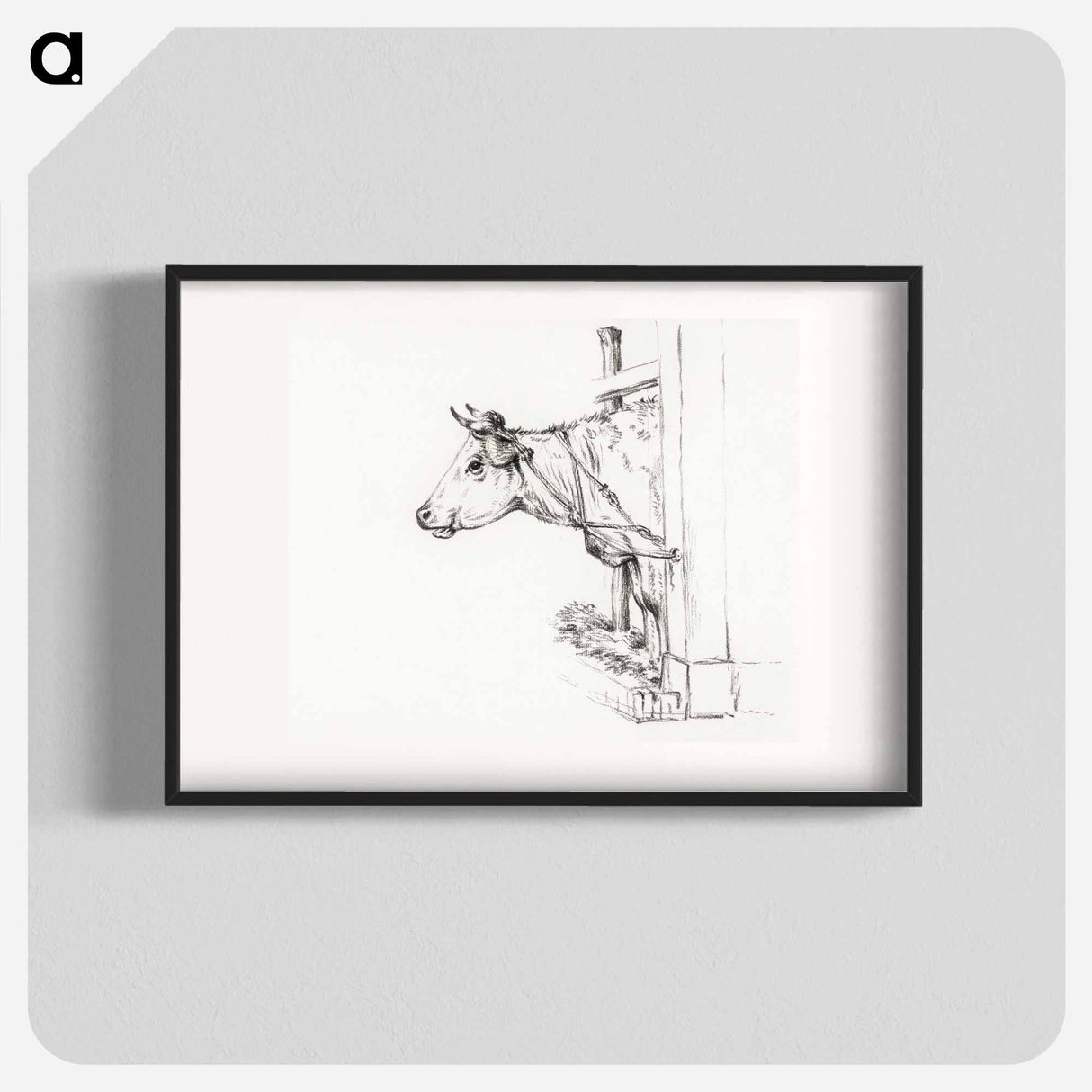 Head of a cow, to the left - ジャン ベルナール Poster.