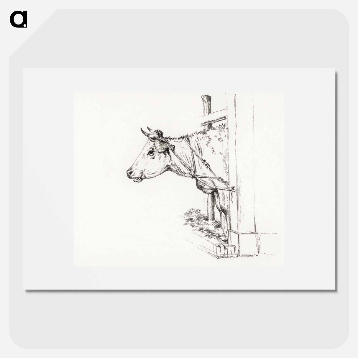 Head of a cow, to the left - ジャン ベルナール Poster.