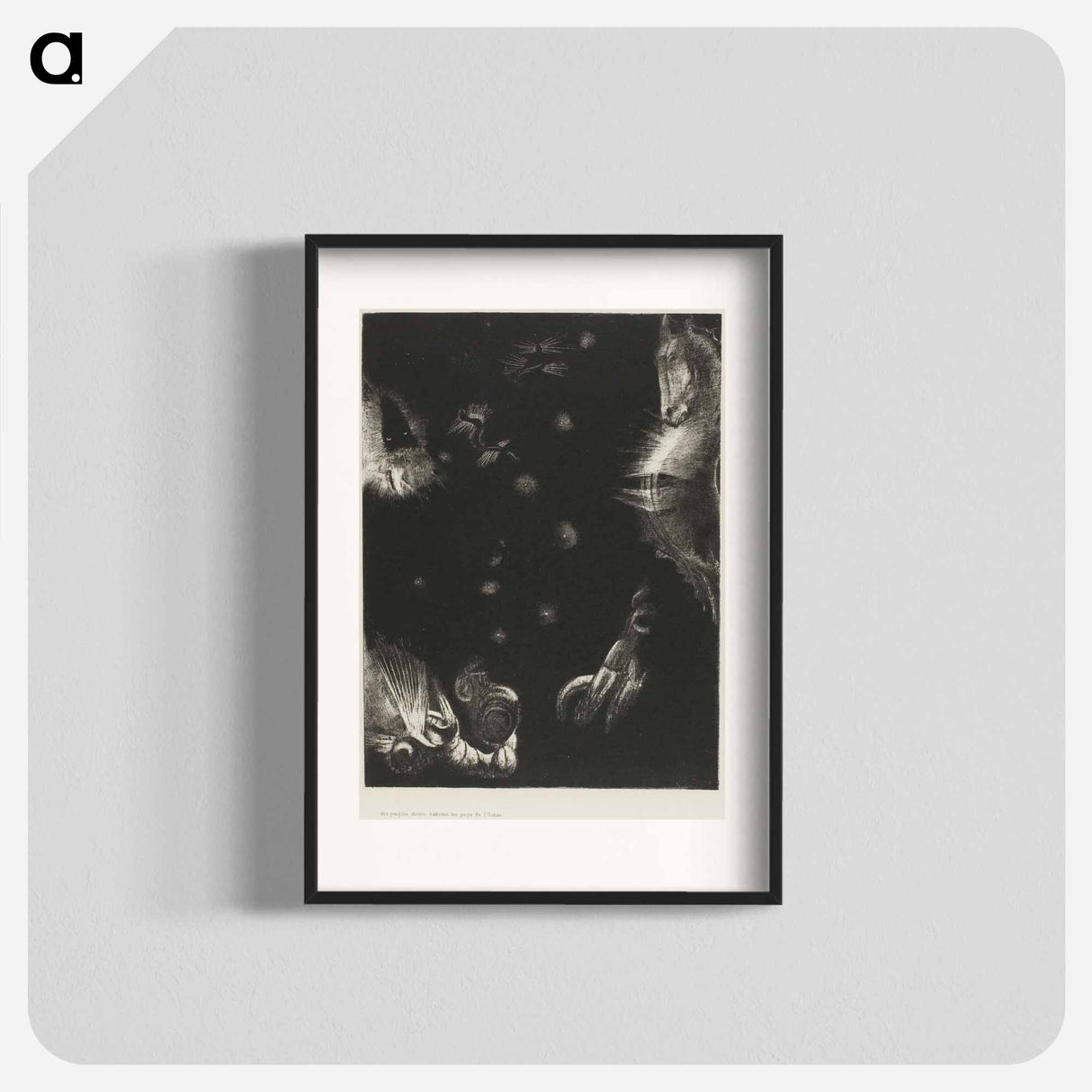 Different Peoples Inhabit the Countries of the Ocean, plate 23 of 24 - オディロン ルドン Poster.