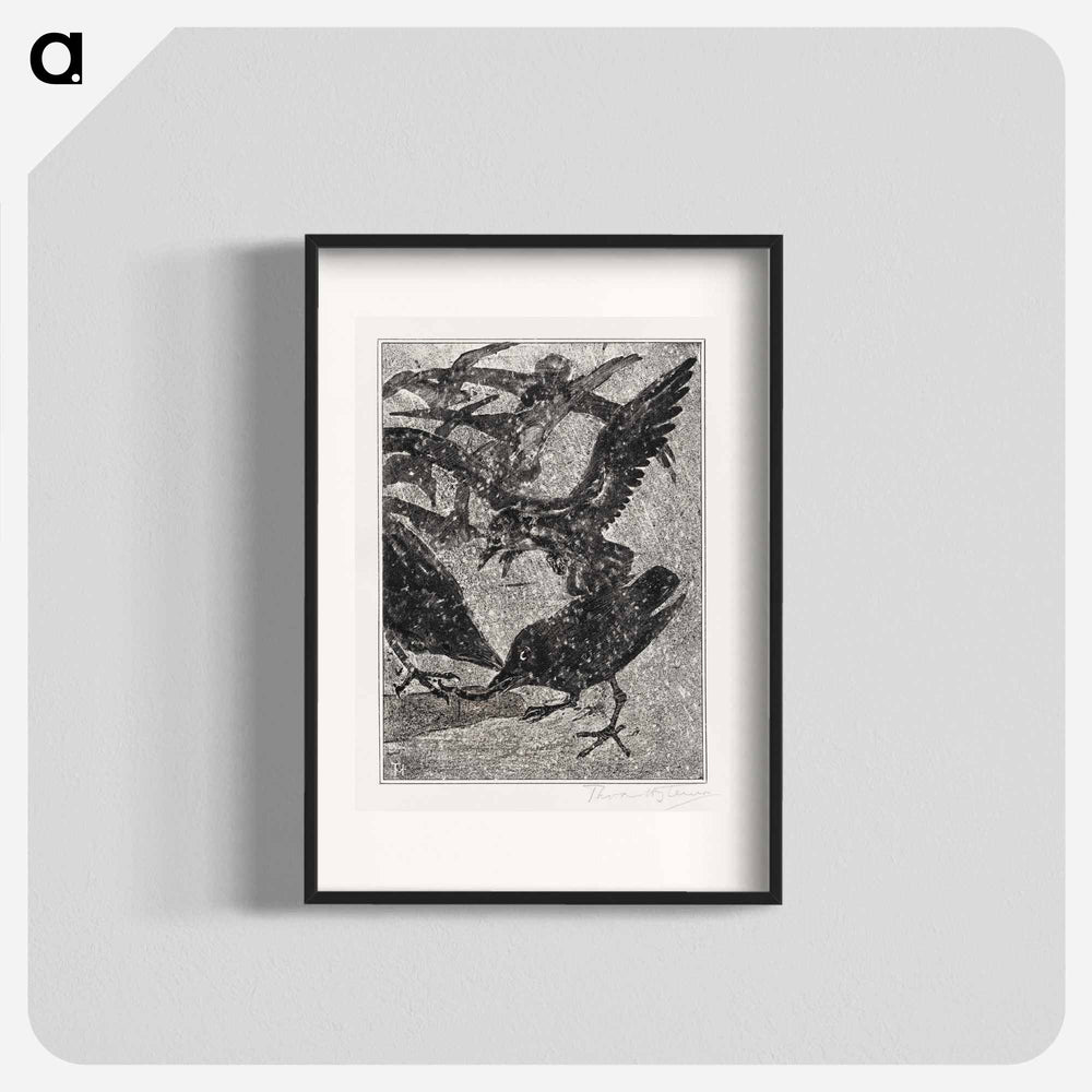 Kraaien in de sneeuw - Theo van Hoytema Poster.