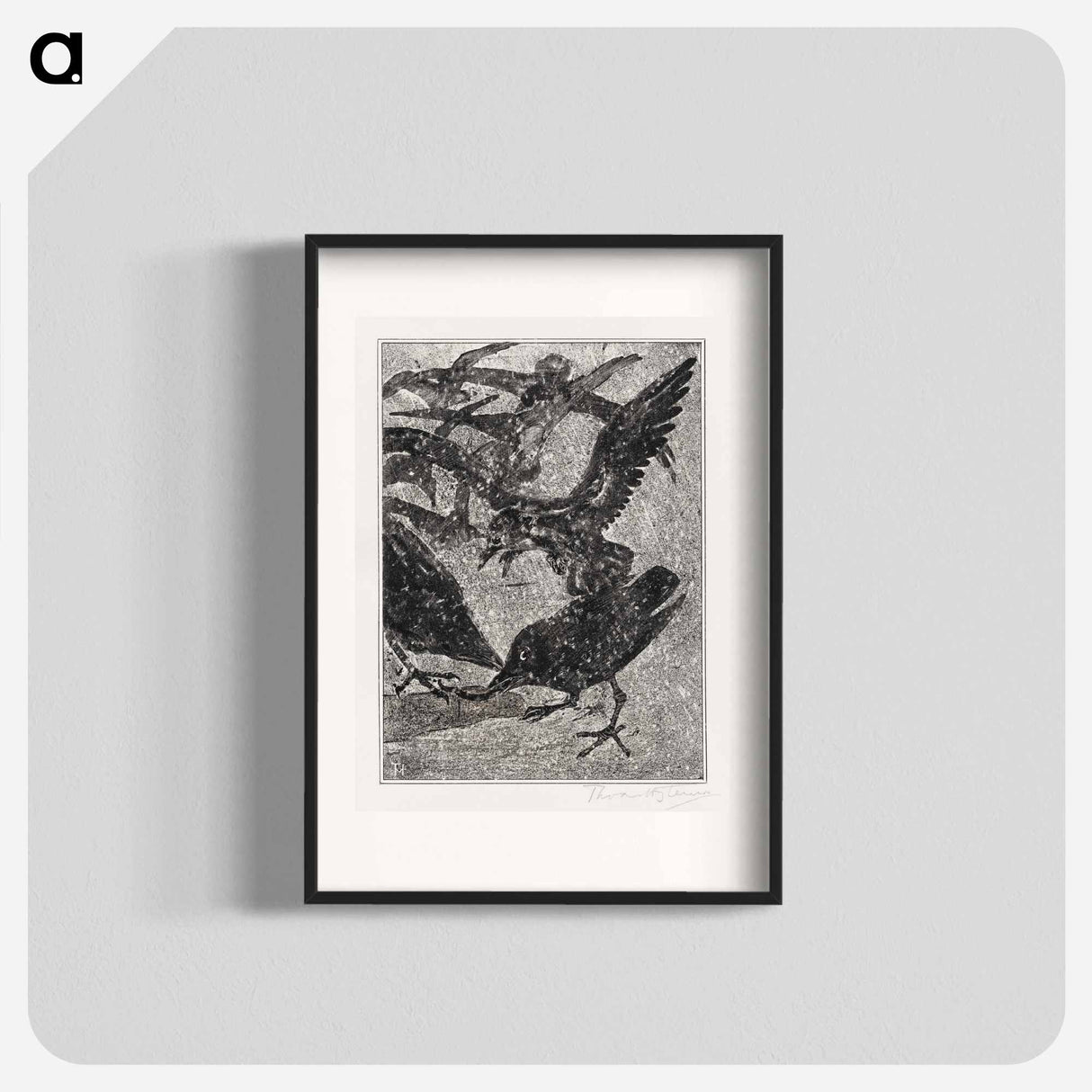 Kraaien in de sneeuw - Theo van Hoytema Poster.