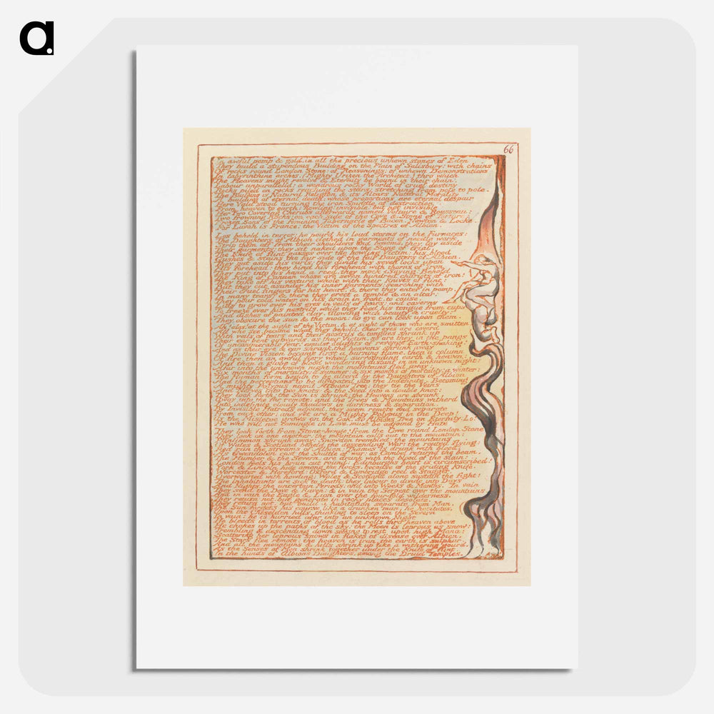 Jerusalem, Plate 66, "In awful pomp & gold...." - William Blake Poster.