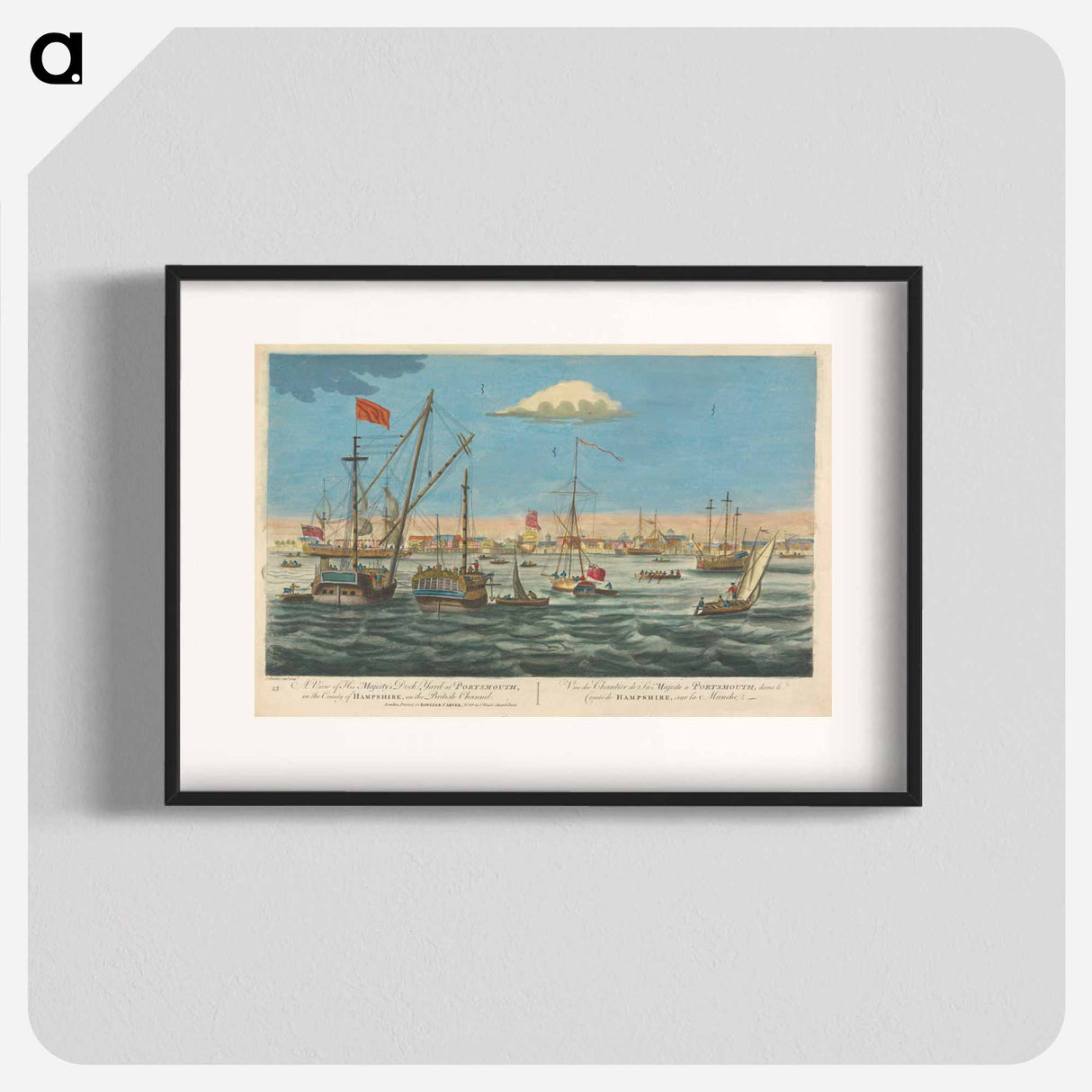 アートポスター-A View of His Majesty's Dock Yard at Portsmouth, in the County of Hampshire, on the British Channel
- イェール大学アートギャラリー Poster.
