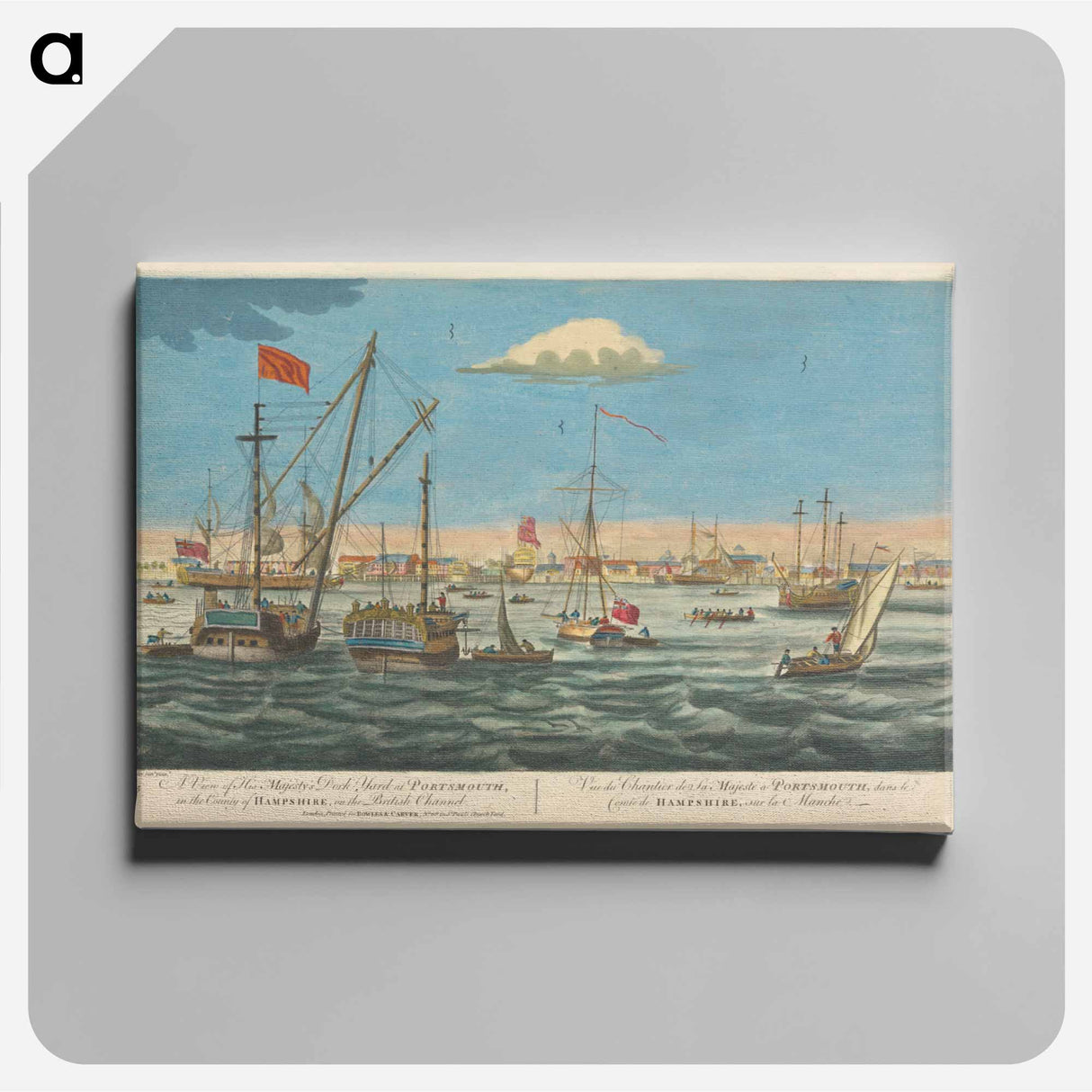 アートパネル-A View of His Majesty's Dock Yard at Portsmouth, in the County of Hampshire, on the British Channel
- イェール大学アートギャラリー Canvas.