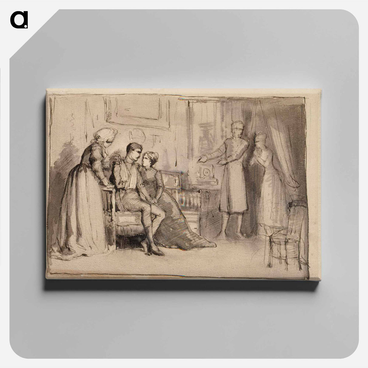 Captain's return, composition study - アルバート エーデルフェルト Canvas.