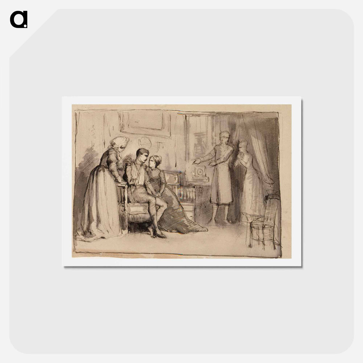 Captain's return, composition study - アルバート エーデルフェルト Postcard.