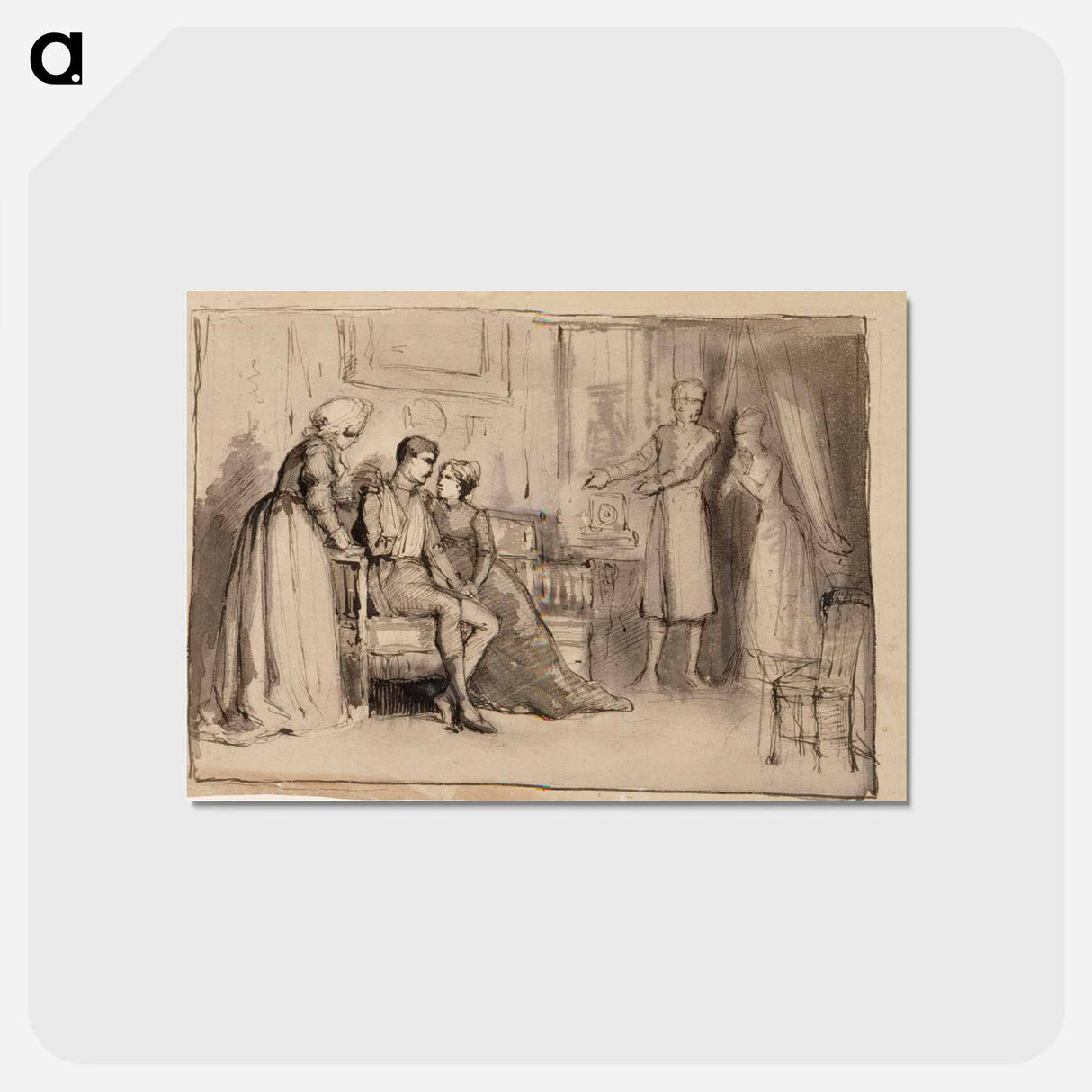 Captain's return, composition study - アルバート エーデルフェルト Postcard.