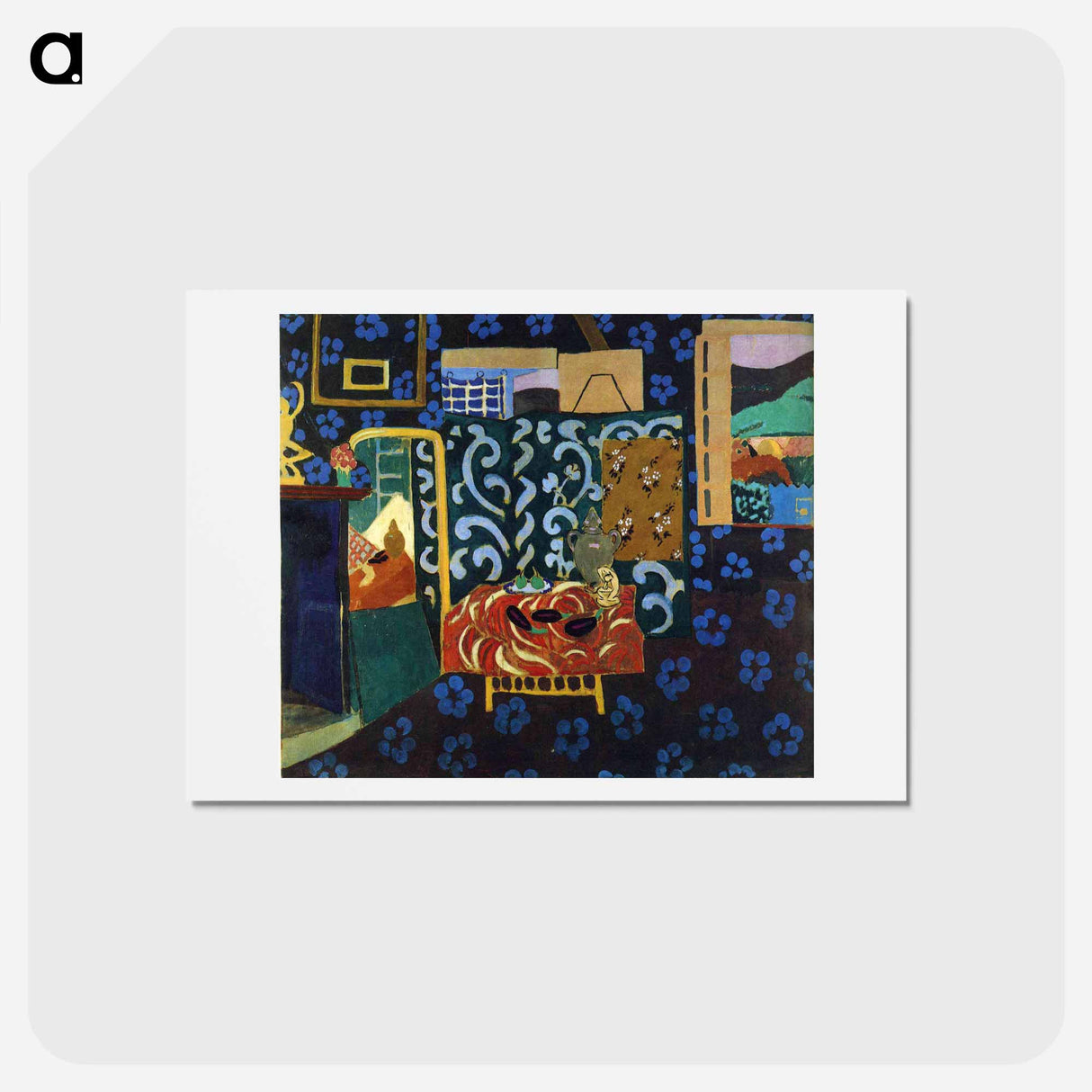 アートポストカード-Still life with aubergines - アンリ マティス Postcard.