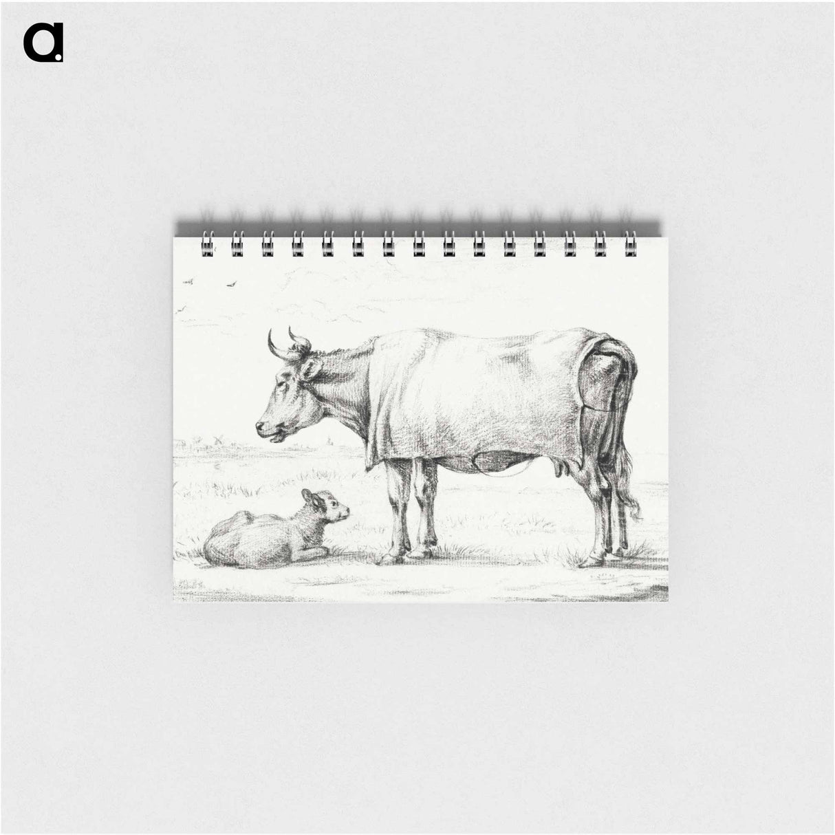 Standing cow with a lying calf - ジャン ベルナール Memo.