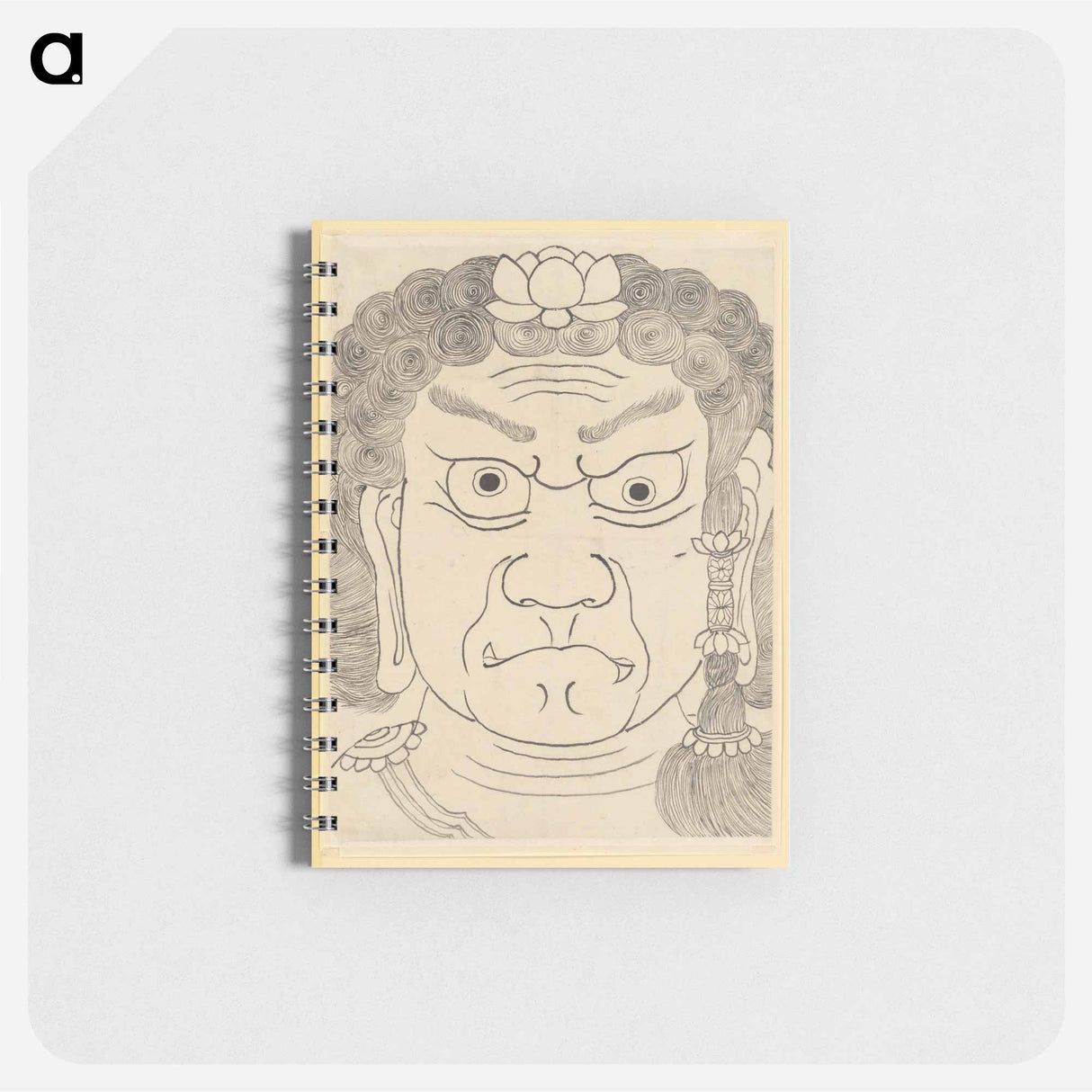 Mask of Fudō Myōō - 葛飾 北斎 Memo.