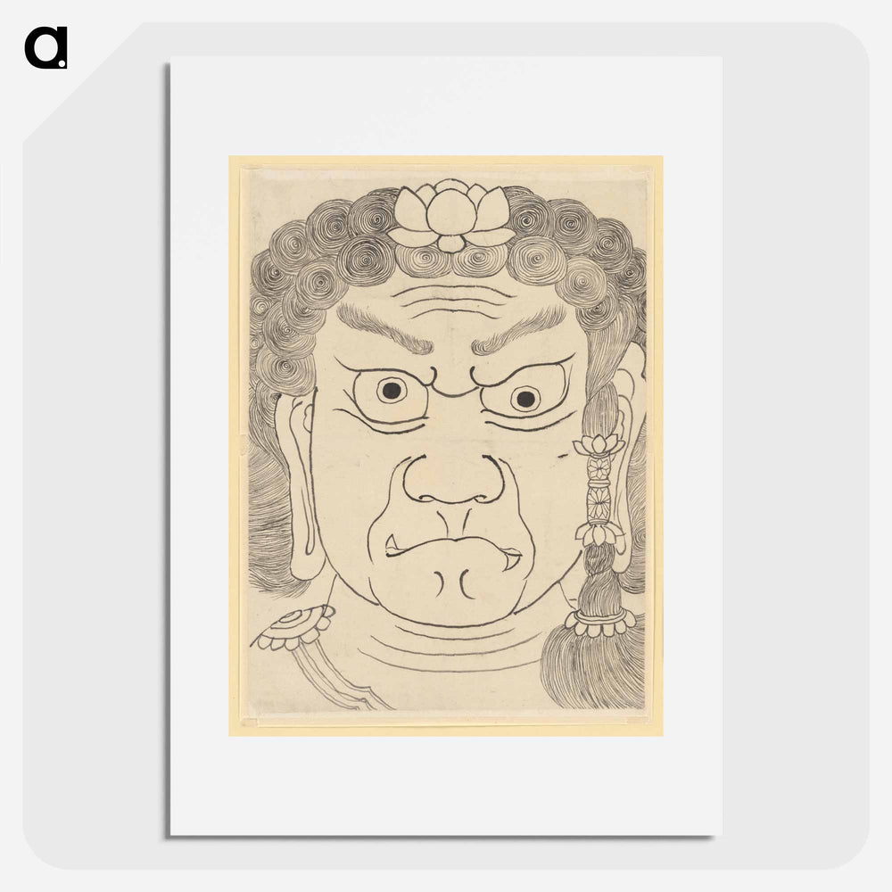 Mask of Fudō Myōō - Katsushika Hokusai Poster.