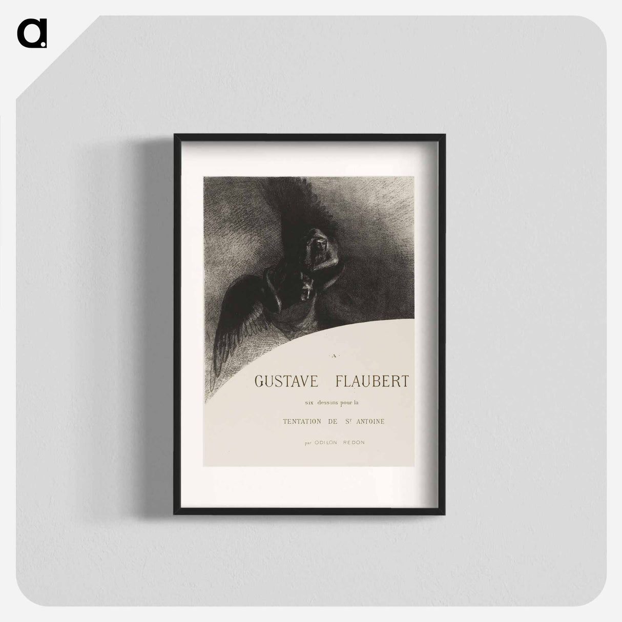 アートポスター-Frontispiece to A Gustave Flaubert - オディロン ルドン Poster.