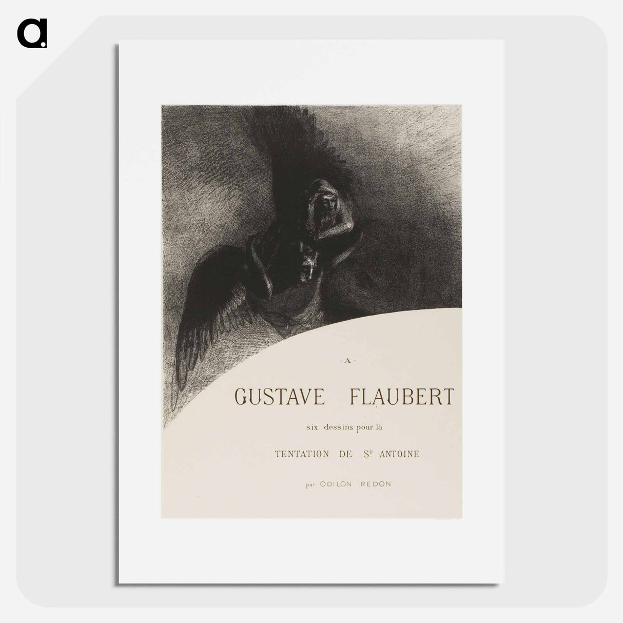 アートポスター-Frontispiece to A Gustave Flaubert - オディロン ルドン Poster.