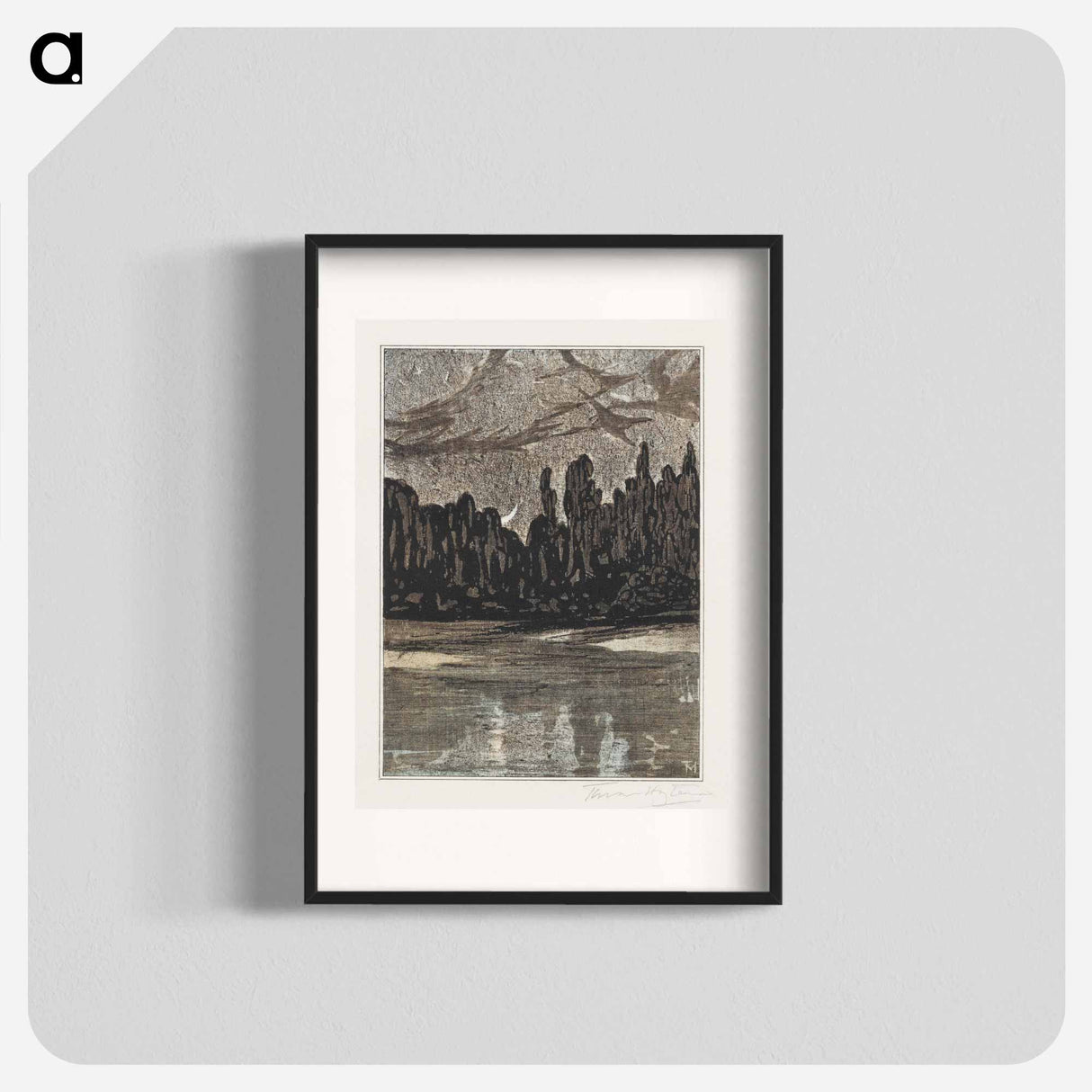 Nachtelijk landschap with trekking - Theo van Hoytema Poster.