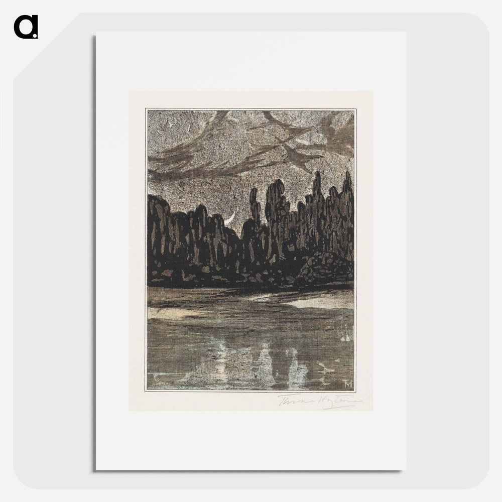 Nachtelijk landschap with trekking - Theo van Hoytema Poster.