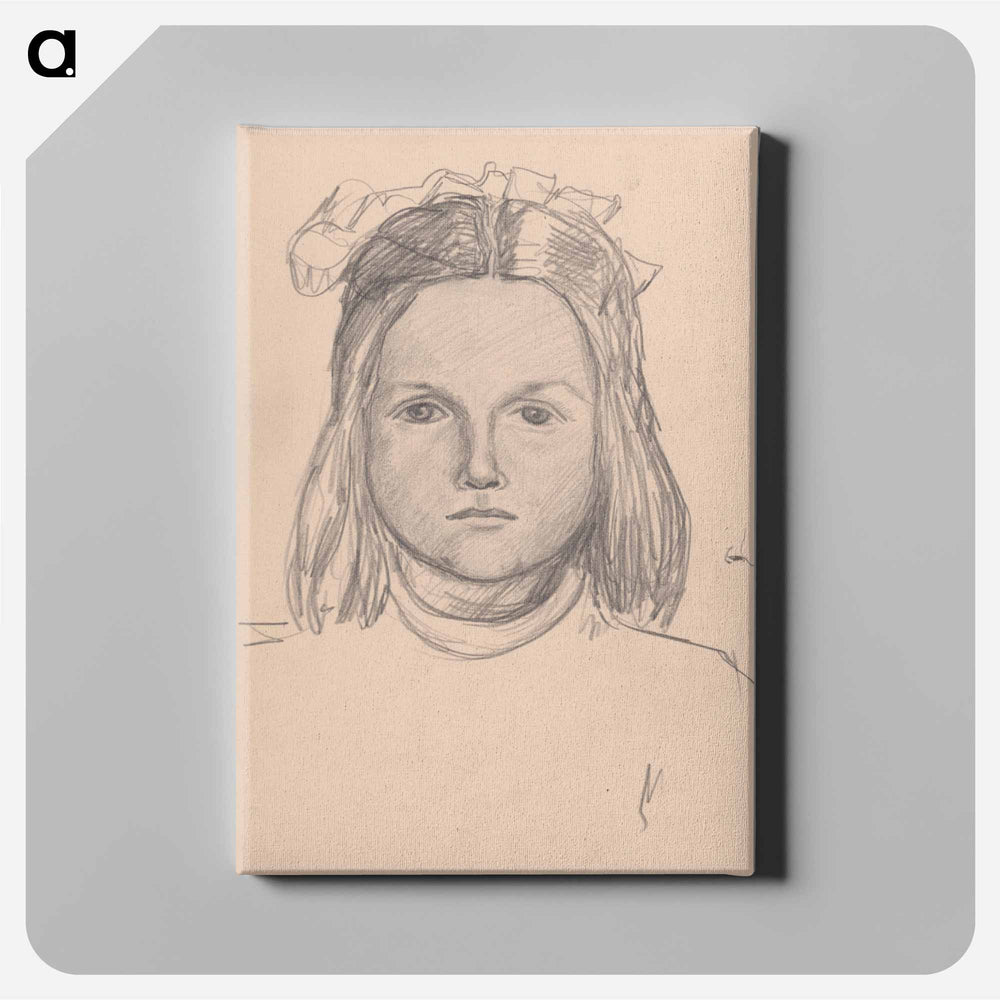 Portrait of a girl - アーノルド ピーター ワイズ クビンチャン Canvas.