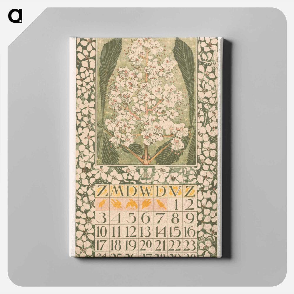 My calendar is full of flowers - Theo van Hoytema Canvas.
