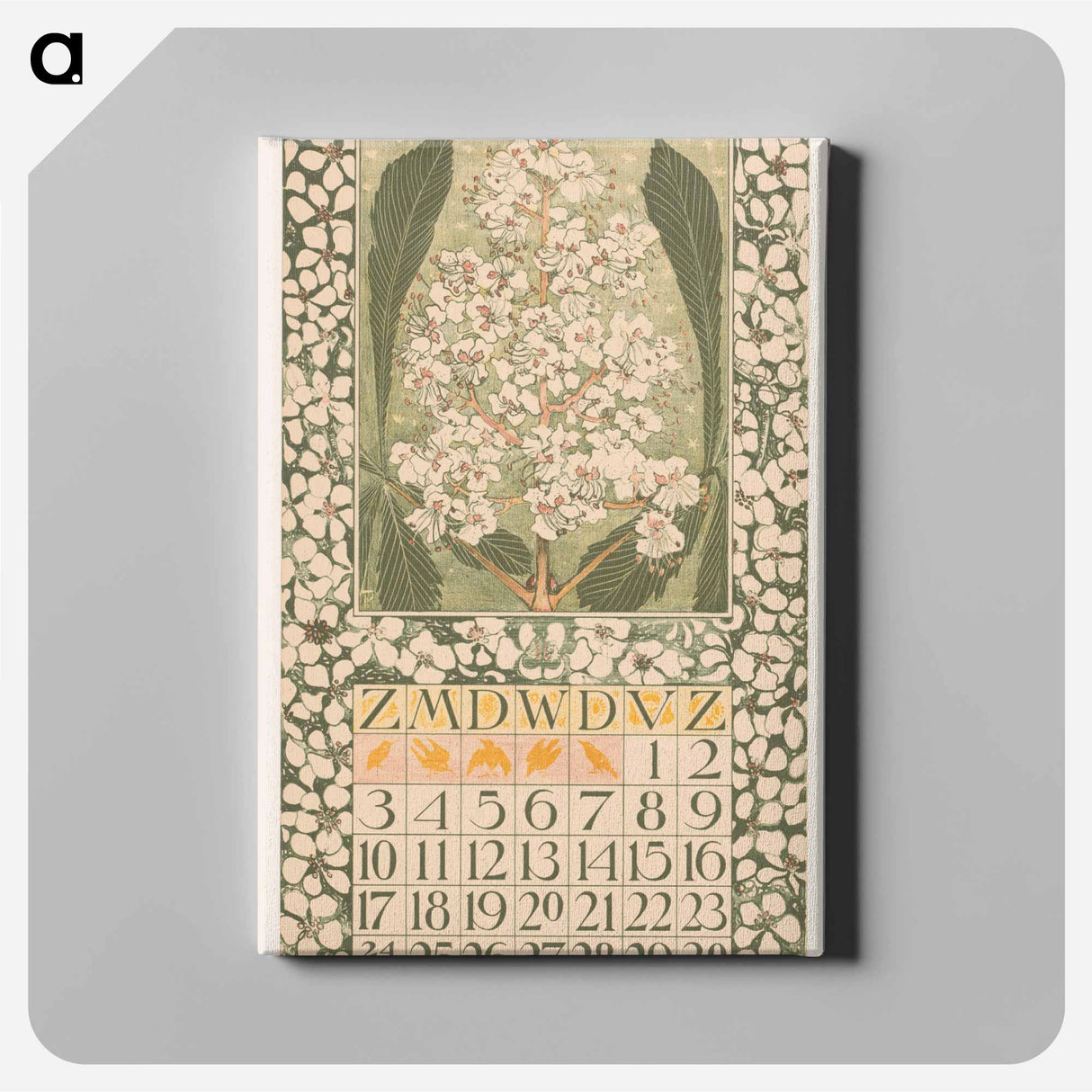 My calendar is full of flowers - Theo van Hoytema Canvas.