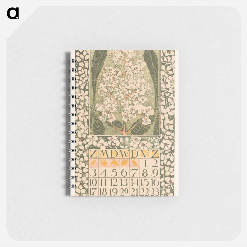 Kalenderblad mei met kastanjebloesem - テオ ヴァン ホイテマ Memo.