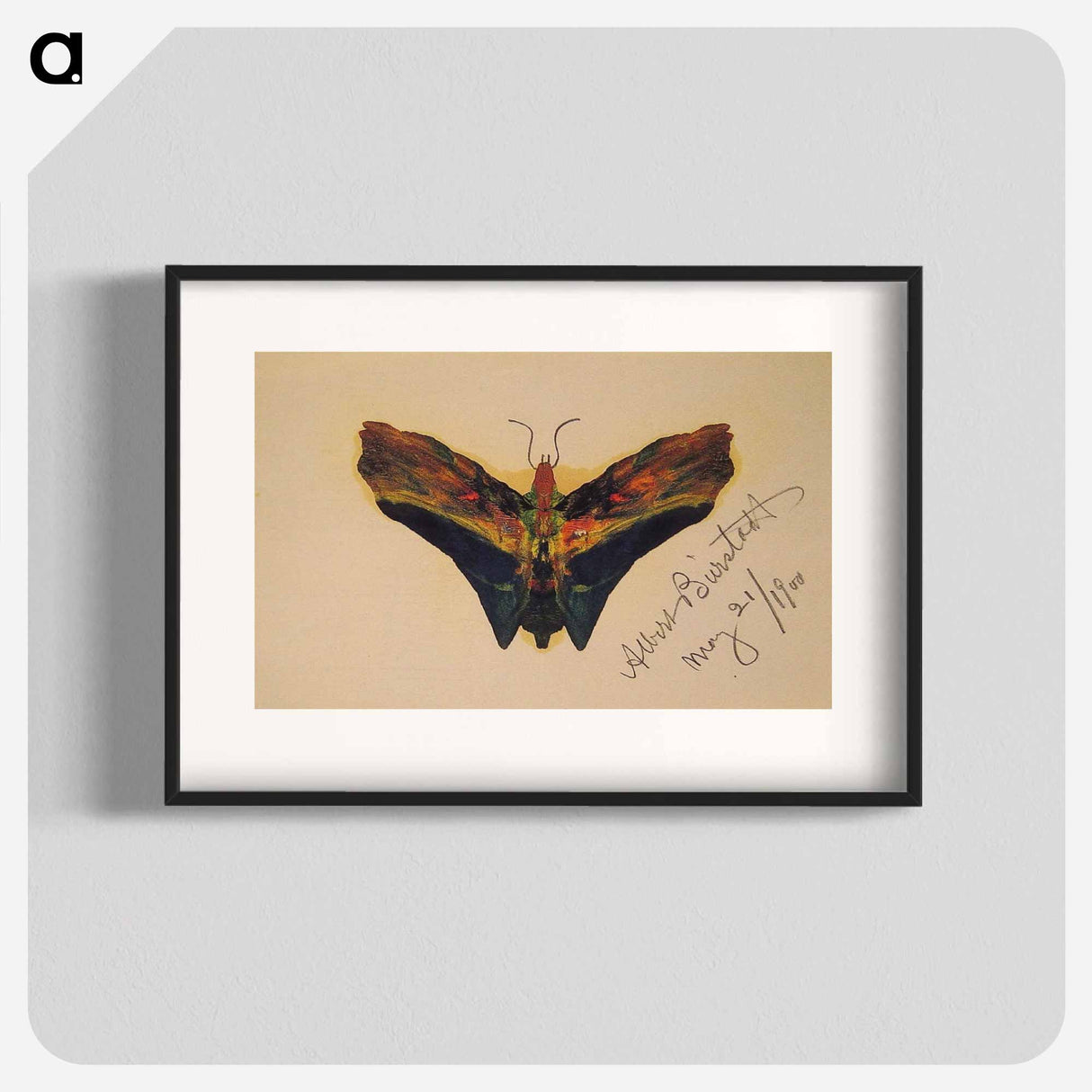 アートポスター-Butterfly (second version) - アルバート ビアスタット Poster.