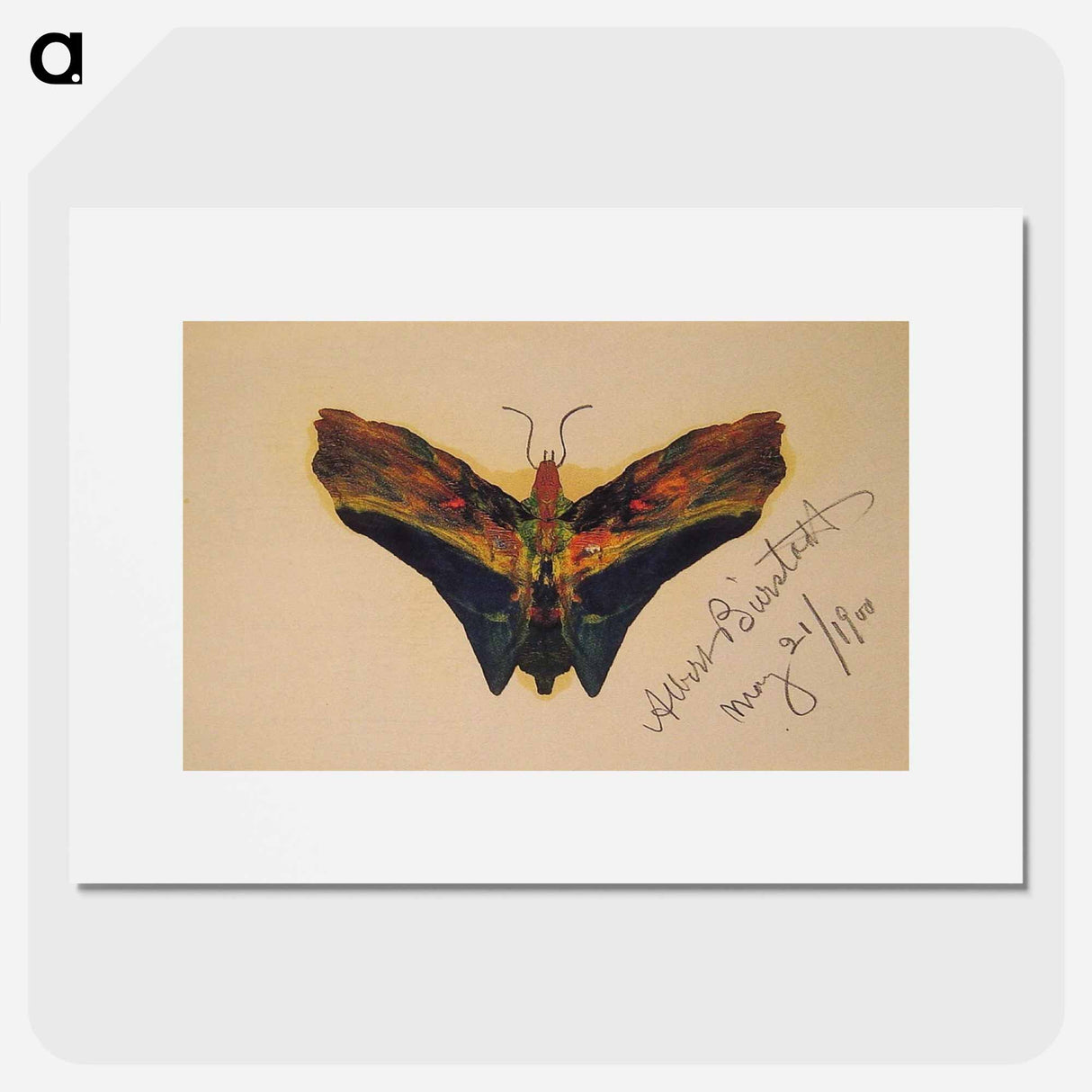 アートポスター-Butterfly (second version) - アルバート ビアスタット Poster.