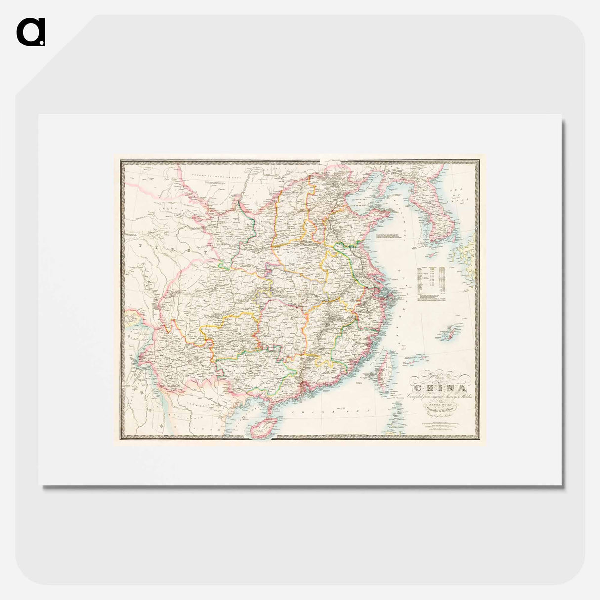 Map of China - アンティーク地図 Poster.