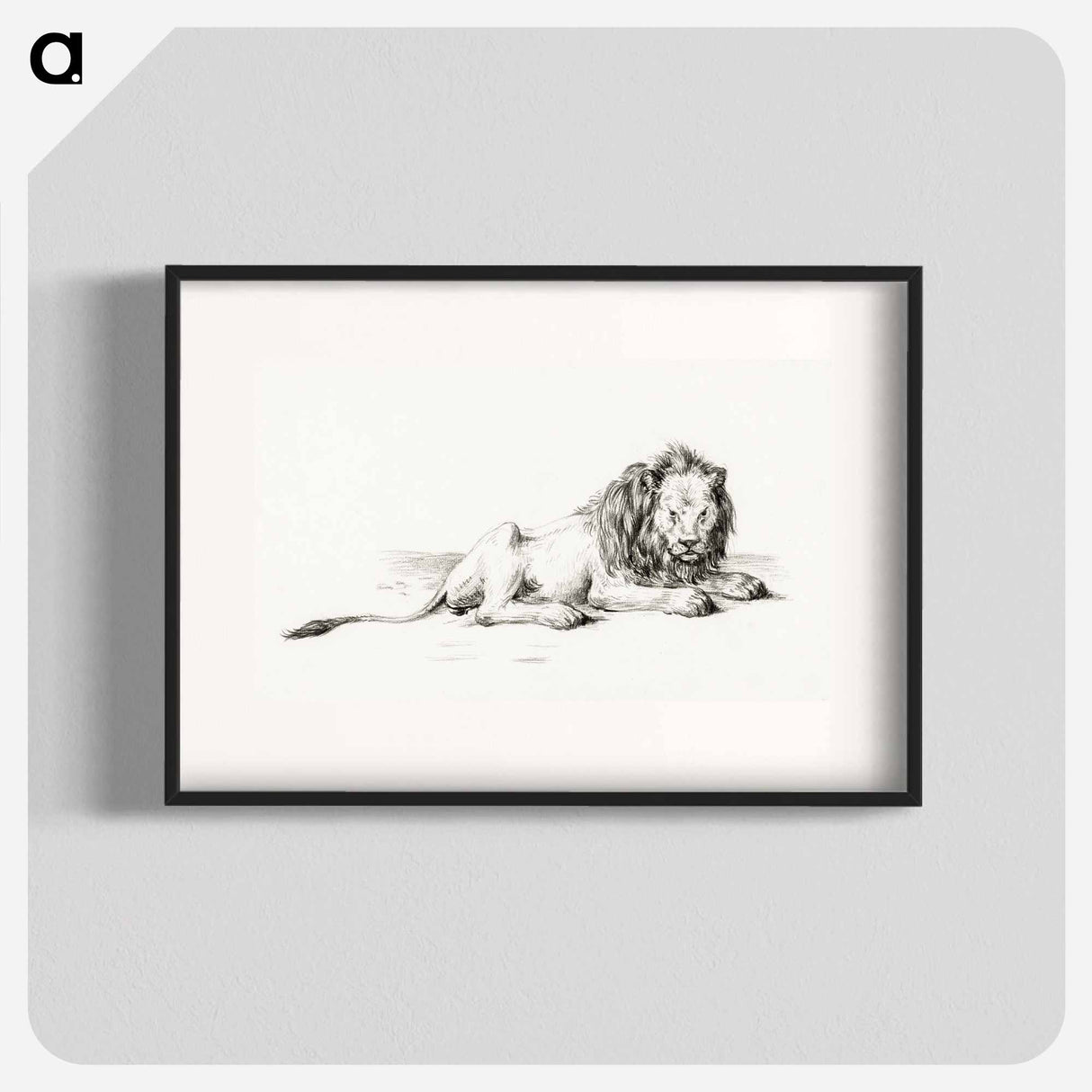 Lying lion - ジャン ベルナール Poster.