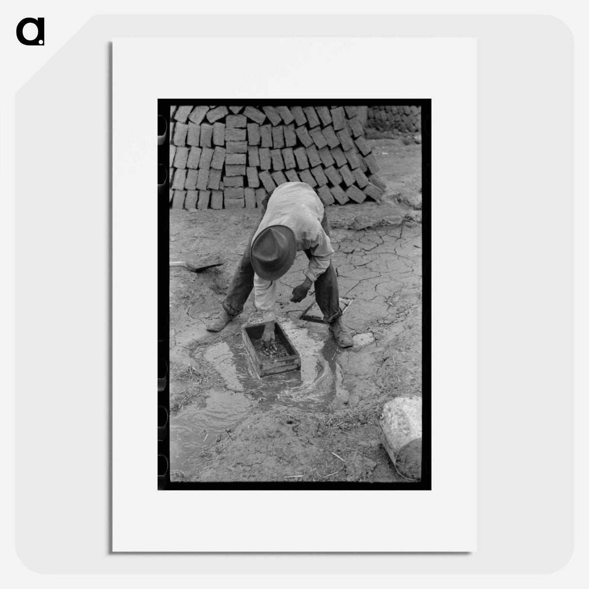 アートポスター-Adobe Brick Making, Chamisal, New Mexico
- ラッセル リー Poster.