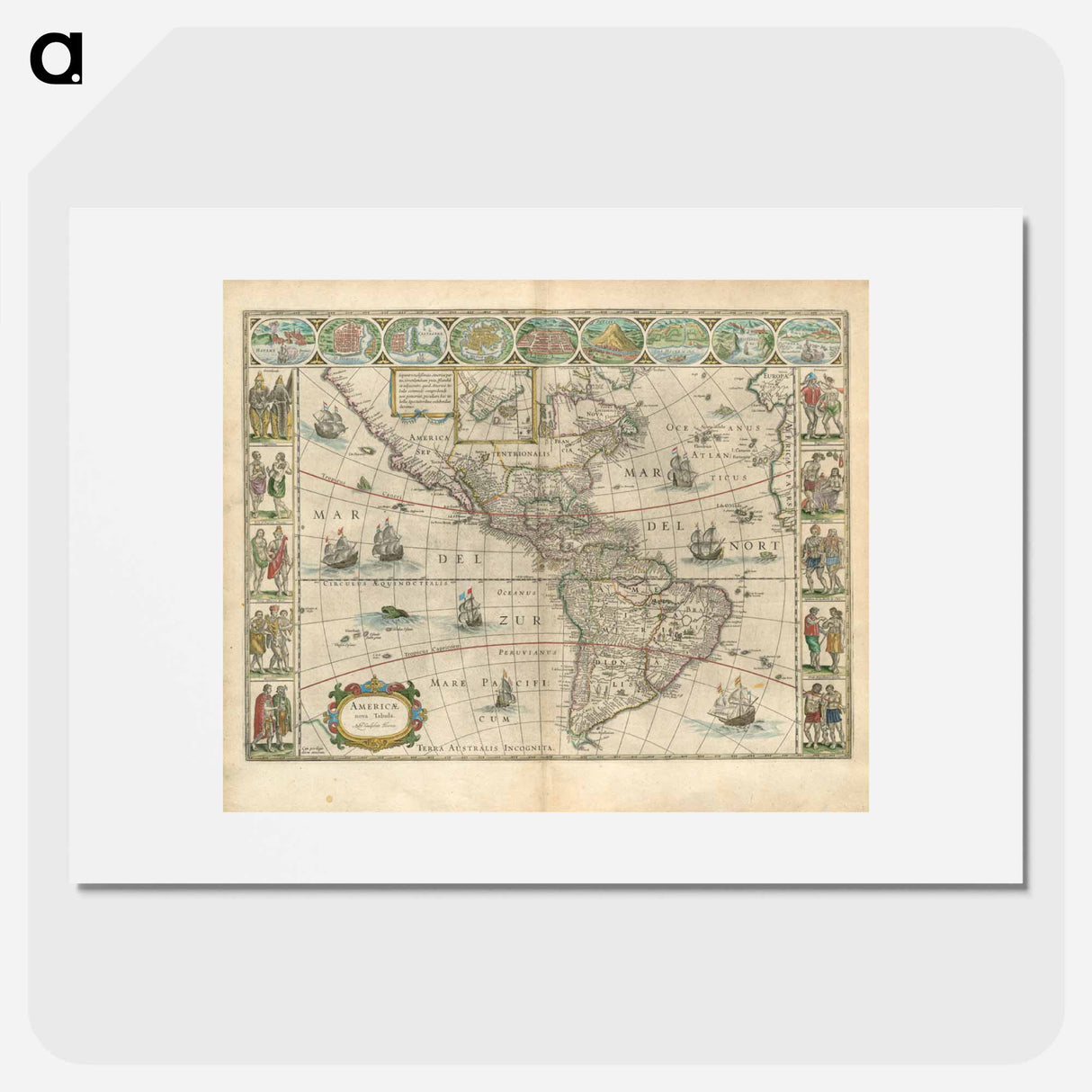 アートポスター-Americae nova tabula
- ボストン公共図書館 Poster.