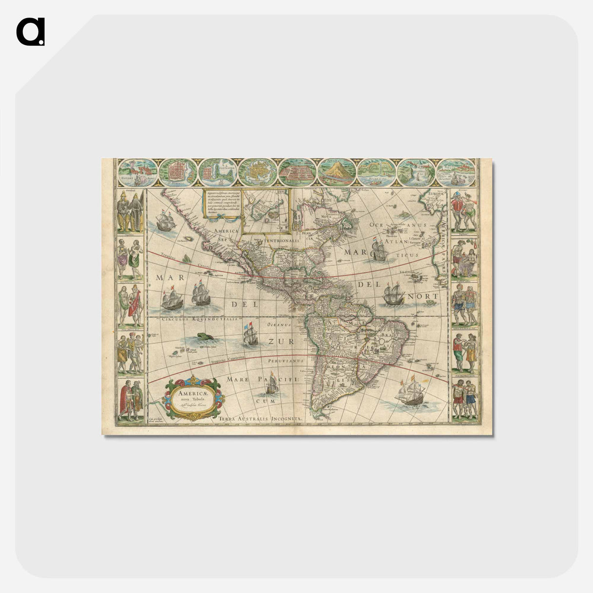 アートポストカード-Americae nova tabula
- ボストン公共図書館 Postcard.