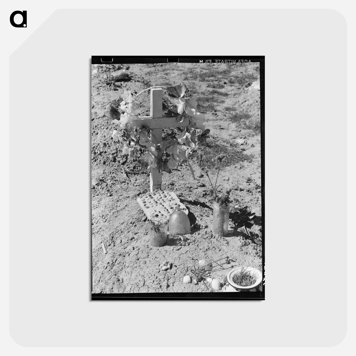 アートポストカード-Mexican Grave, Raymondville
- ラッセル リー Postcard.