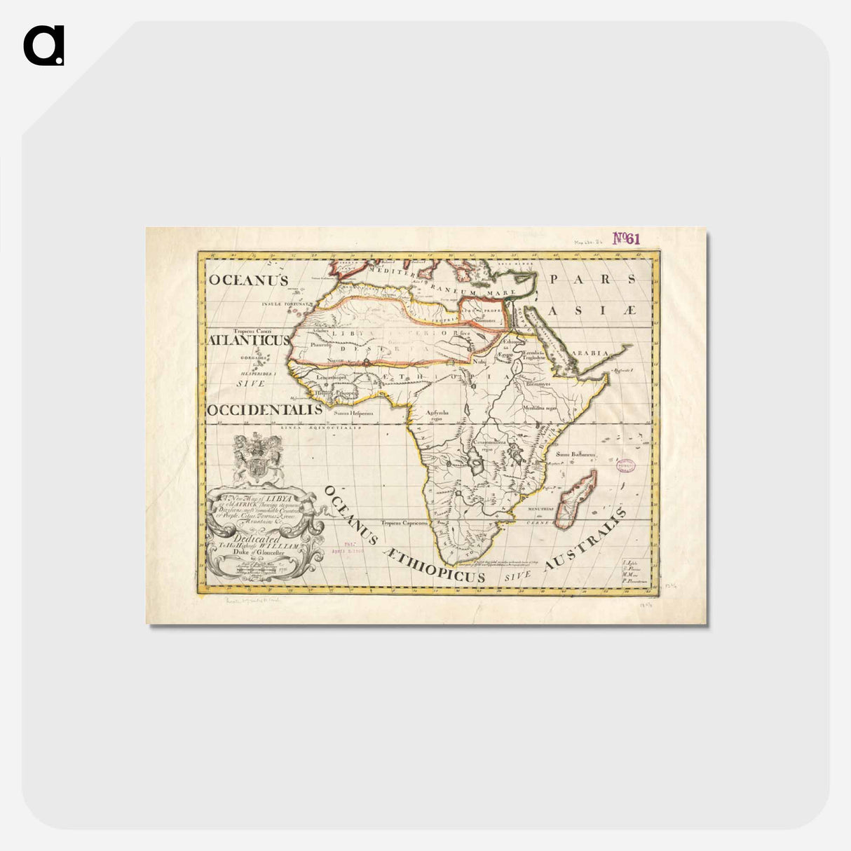 アートポストカード-A New Map of Libya
- ボストン公共図書館 Postcard.