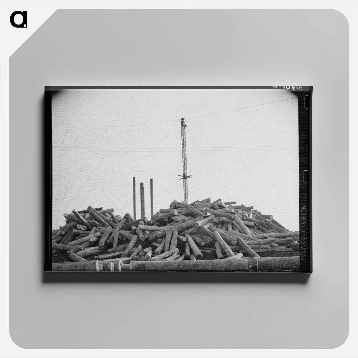 アートパネル-Piles of Logs, Laurel, Mississippi
- ラッセル リー Canvas.