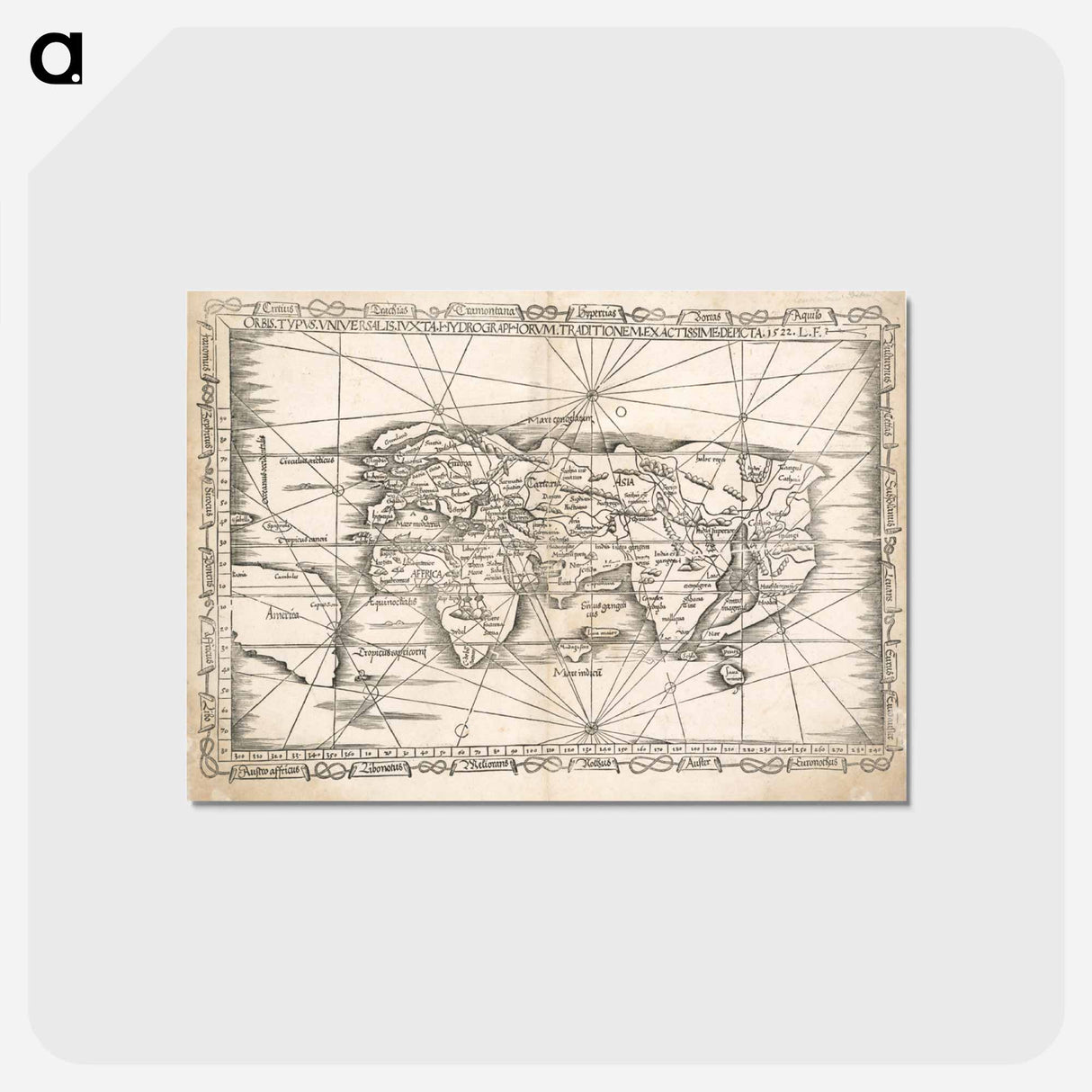 アートポストカード-Orbis Typus Universalis
- ボストン公共図書館 Postcard.