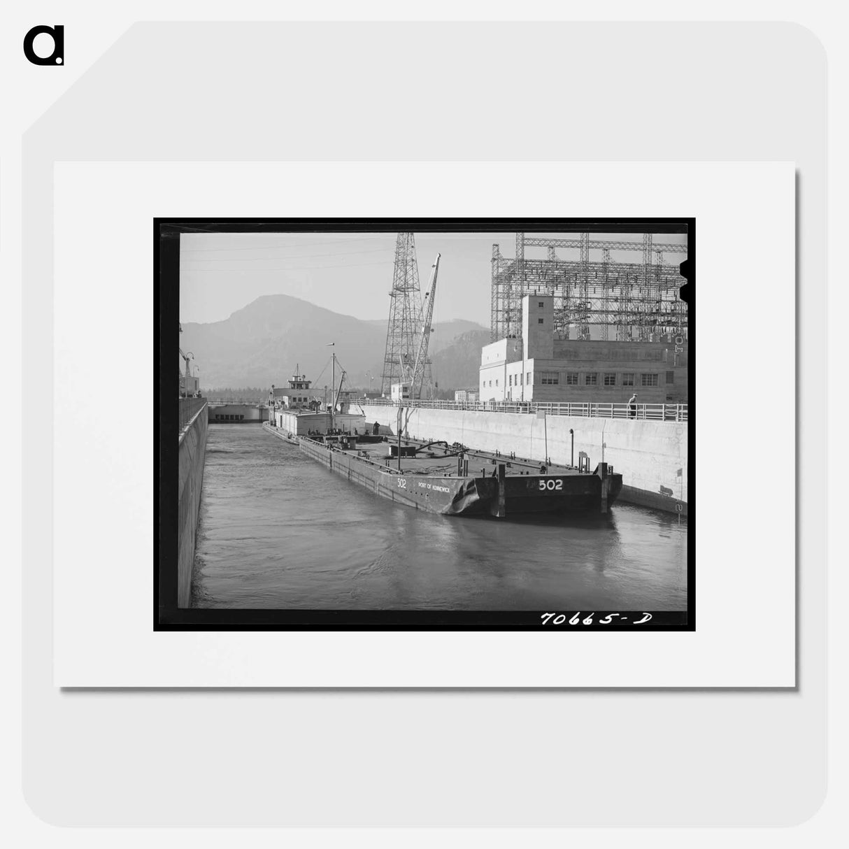 アートポスター-Boat and Gasoline Barge in Navigation Locks
- ラッセル リー Poster.