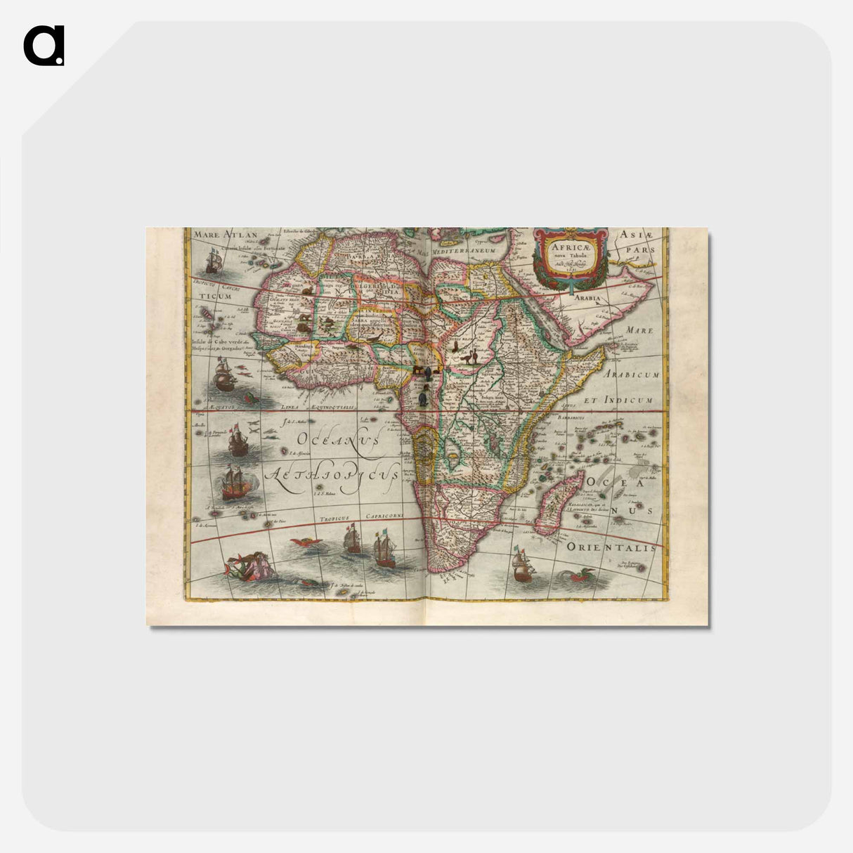 アートポストカード-Africae nova tabula
- ボストン公共図書館 Postcard.