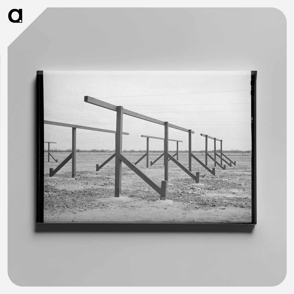 アートパネル-Clotheslines at the Migratory Labor Camp
- ラッセル リー Canvas.
