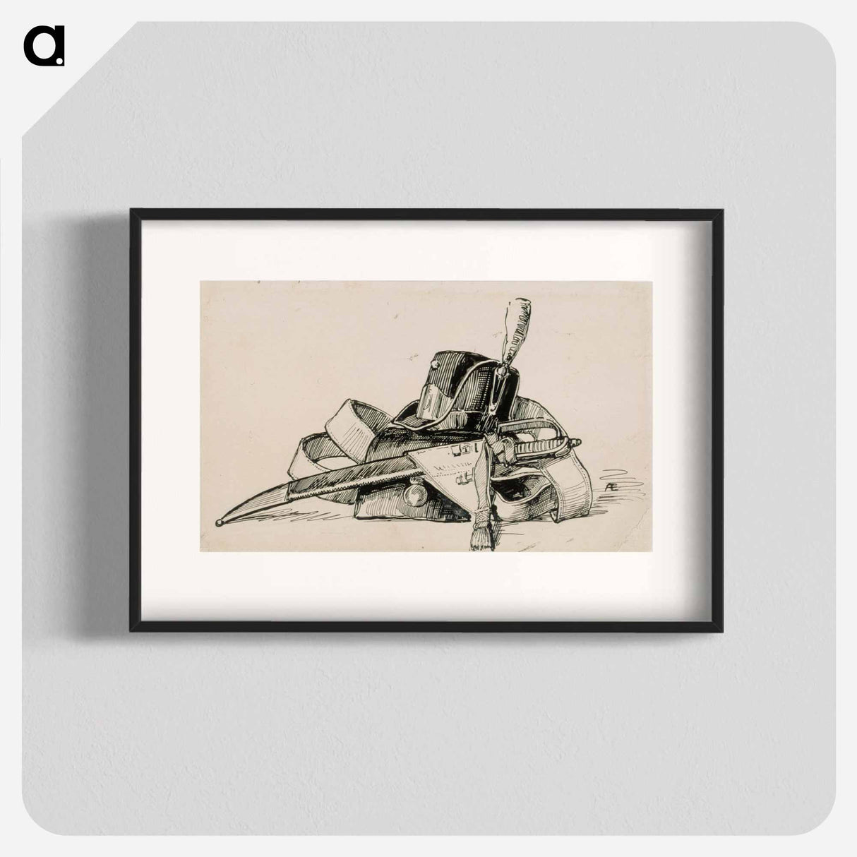 Closing vignette for poem number fifteen stolt - アルバート エーデルフェルト Poster.