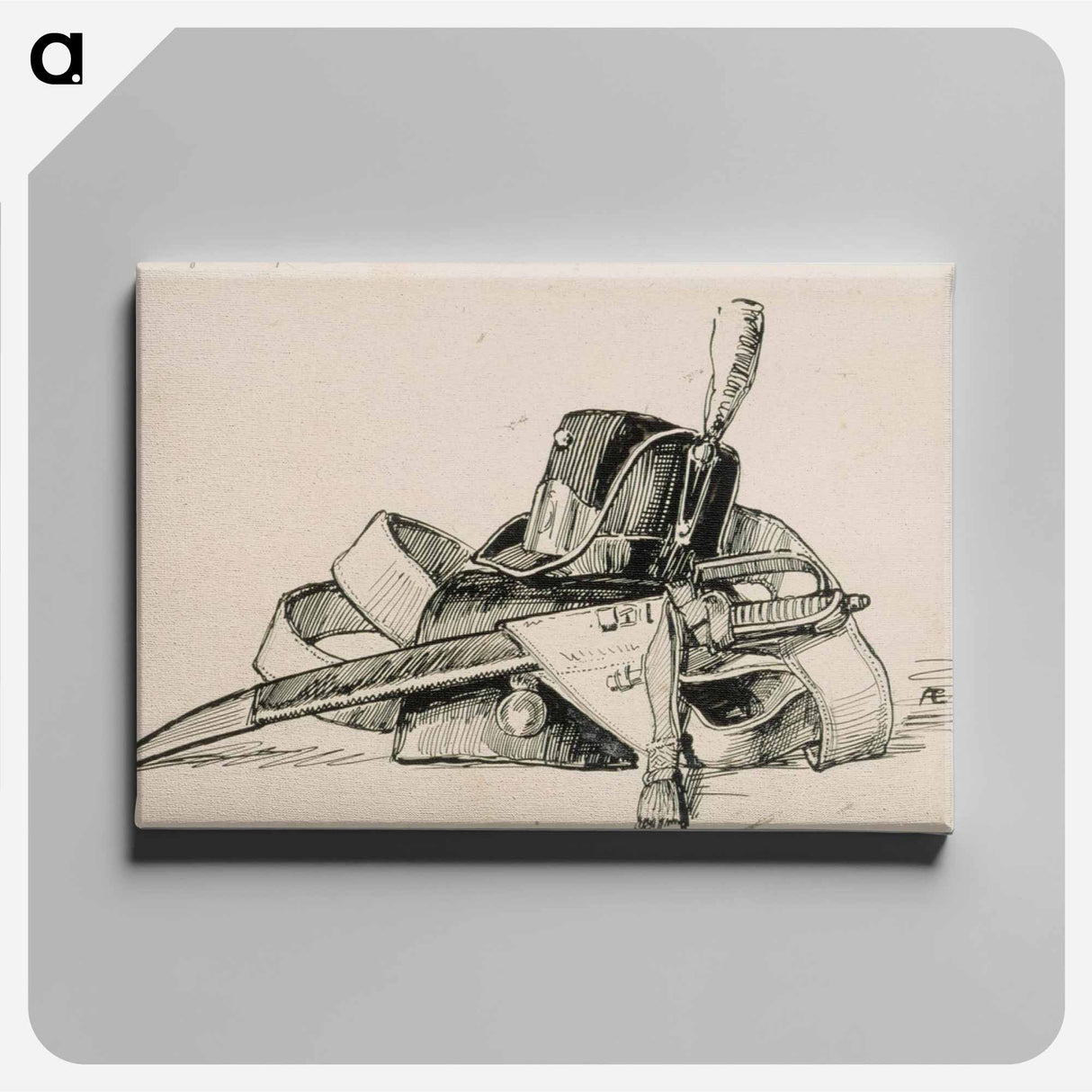 Closing vignette for poem number fifteen stolt - アルバート エーデルフェルト Canvas.