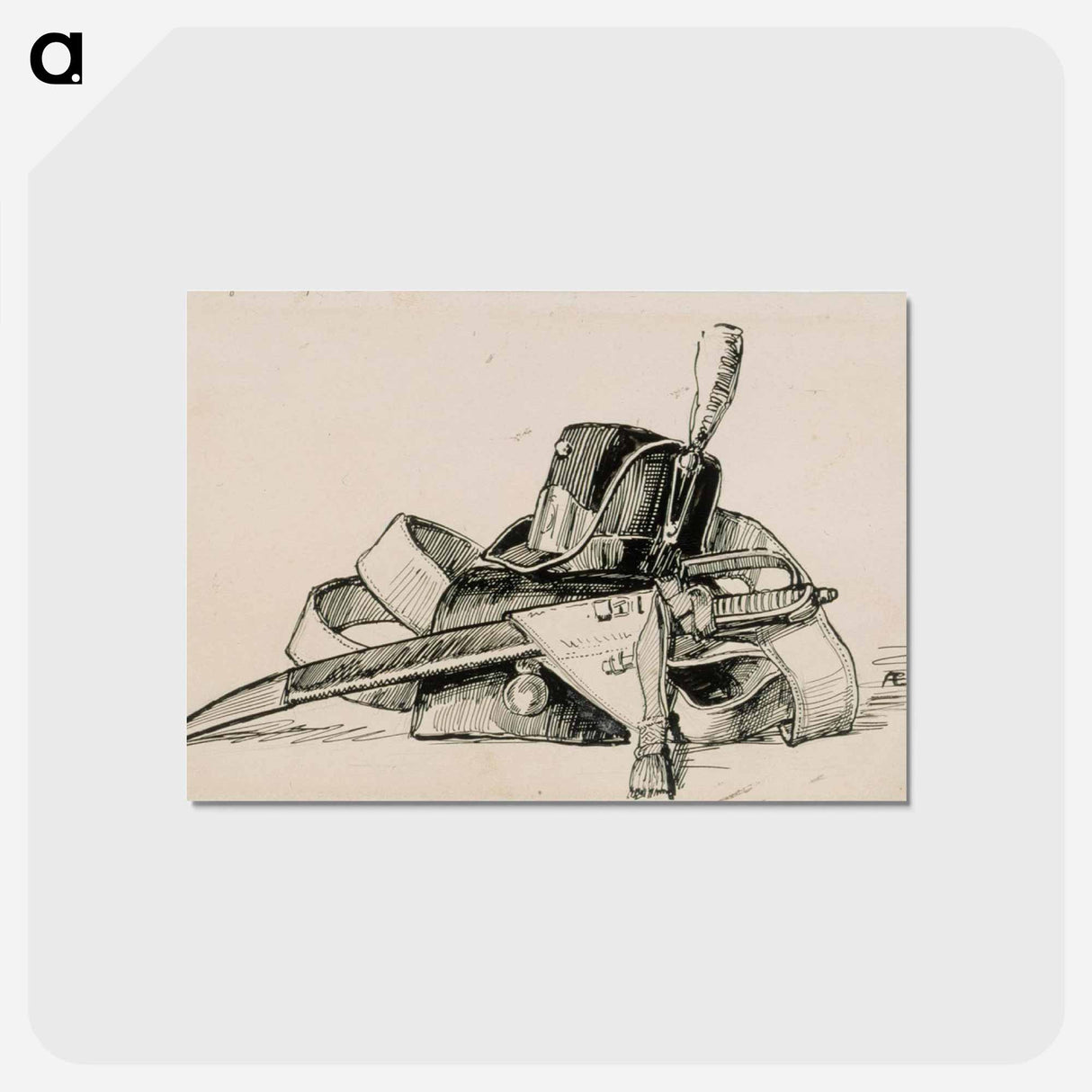 アートポストカード-Closing vignette for poem number fifteen stolt - アルバート エーデルフェルト Postcard.
