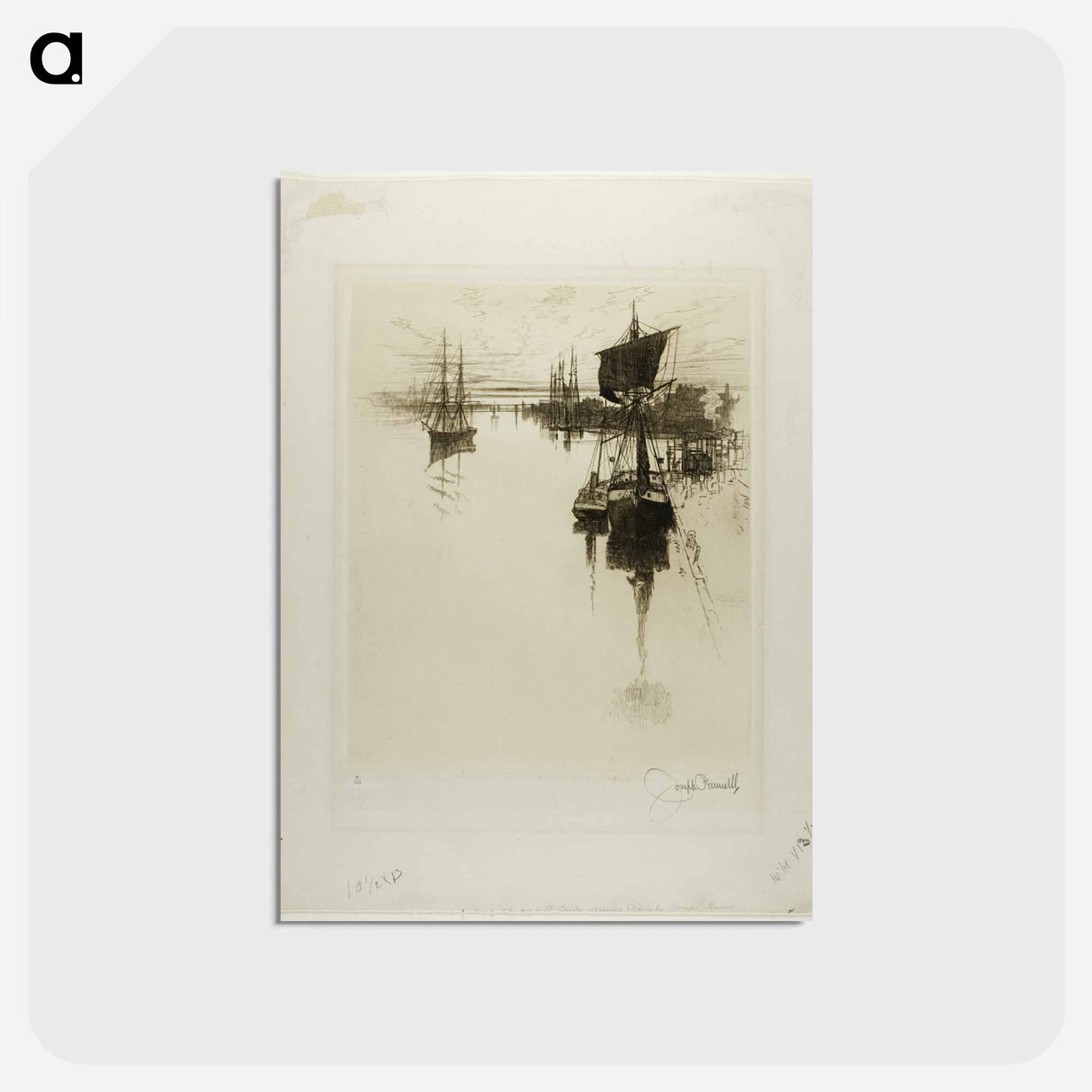 アートポストカード-Below Chestnut Street Bridge, Philadelphia
- ジョセフ ペネル Postcard.