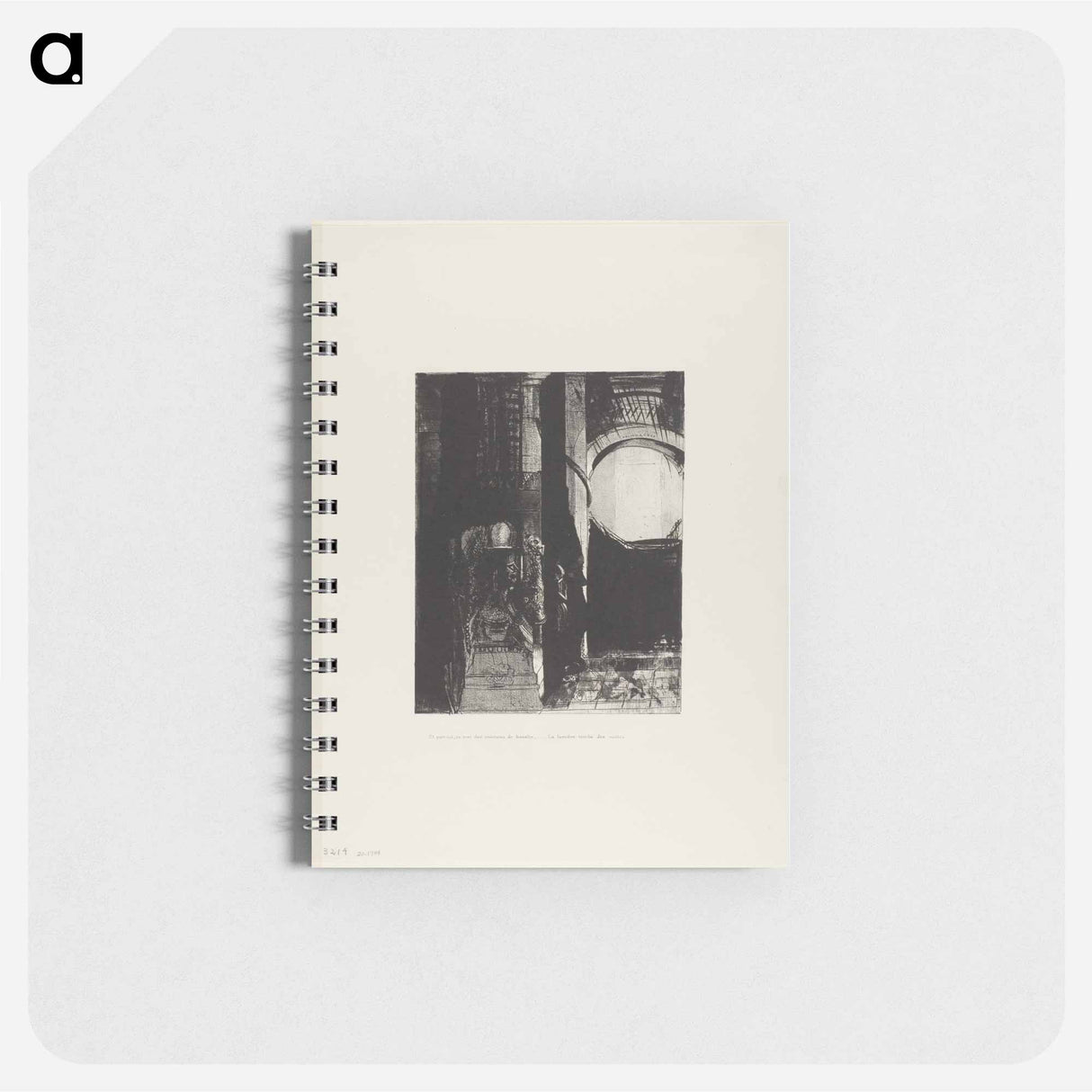 And On Every Side Are Columns of Basalt,...the Light Falls From the Vaulted Roof - オディロン ルドン Memo.