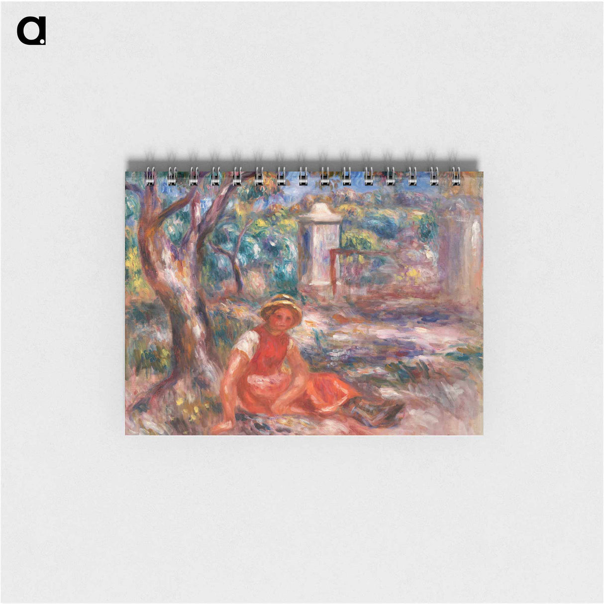 Girl at the Foot of a Tree - ピエール オーギュスト ルノワール Memo.