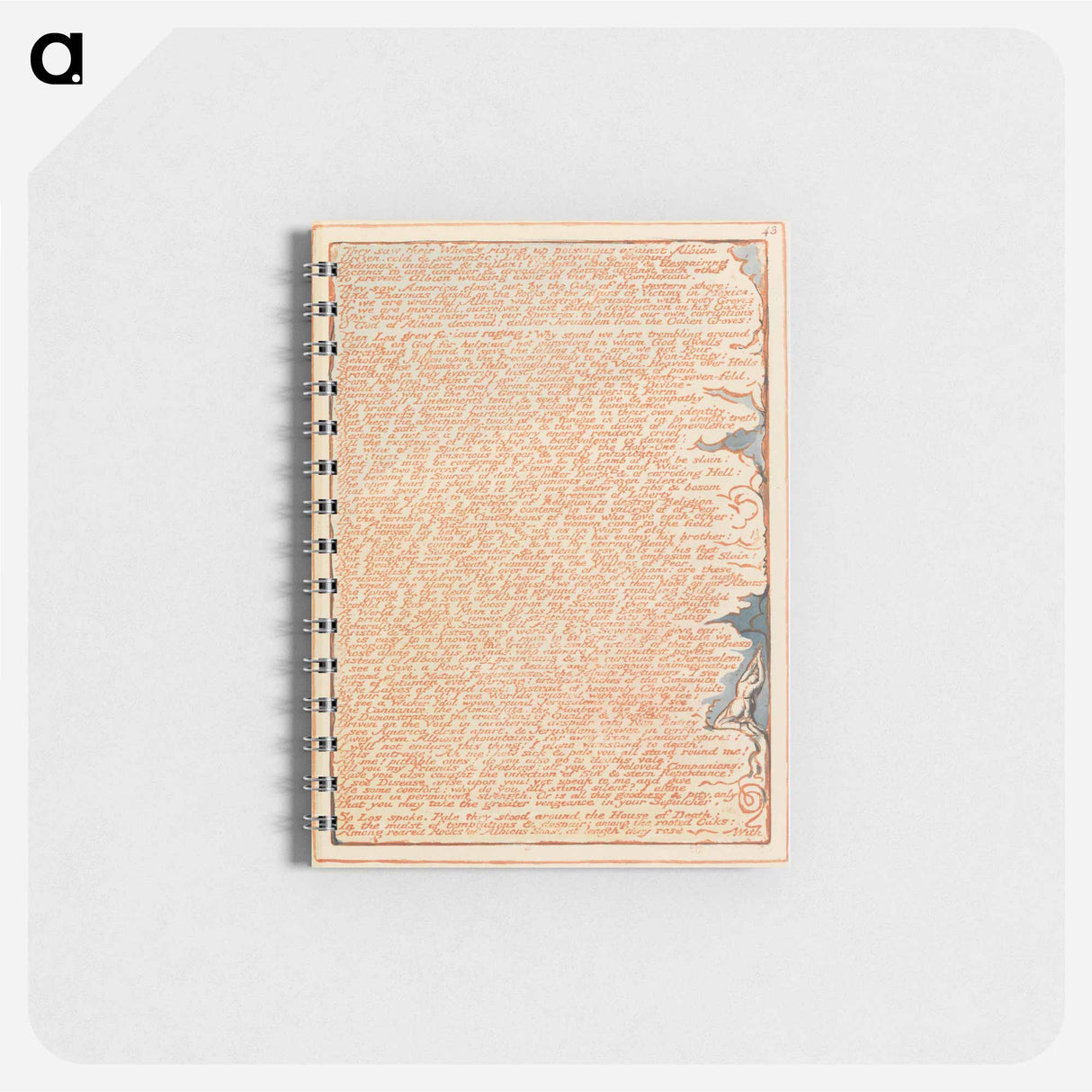 Jerusalem, Plate 43, "They saw their Wheels...." - ウィリアム ブレイク Memo.