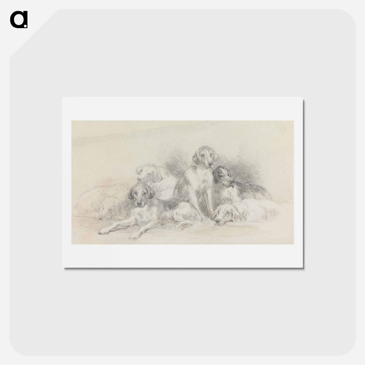 アートポストカード-Six Foxhounds Resting
- イェール大学アートギャラリー Postcard.