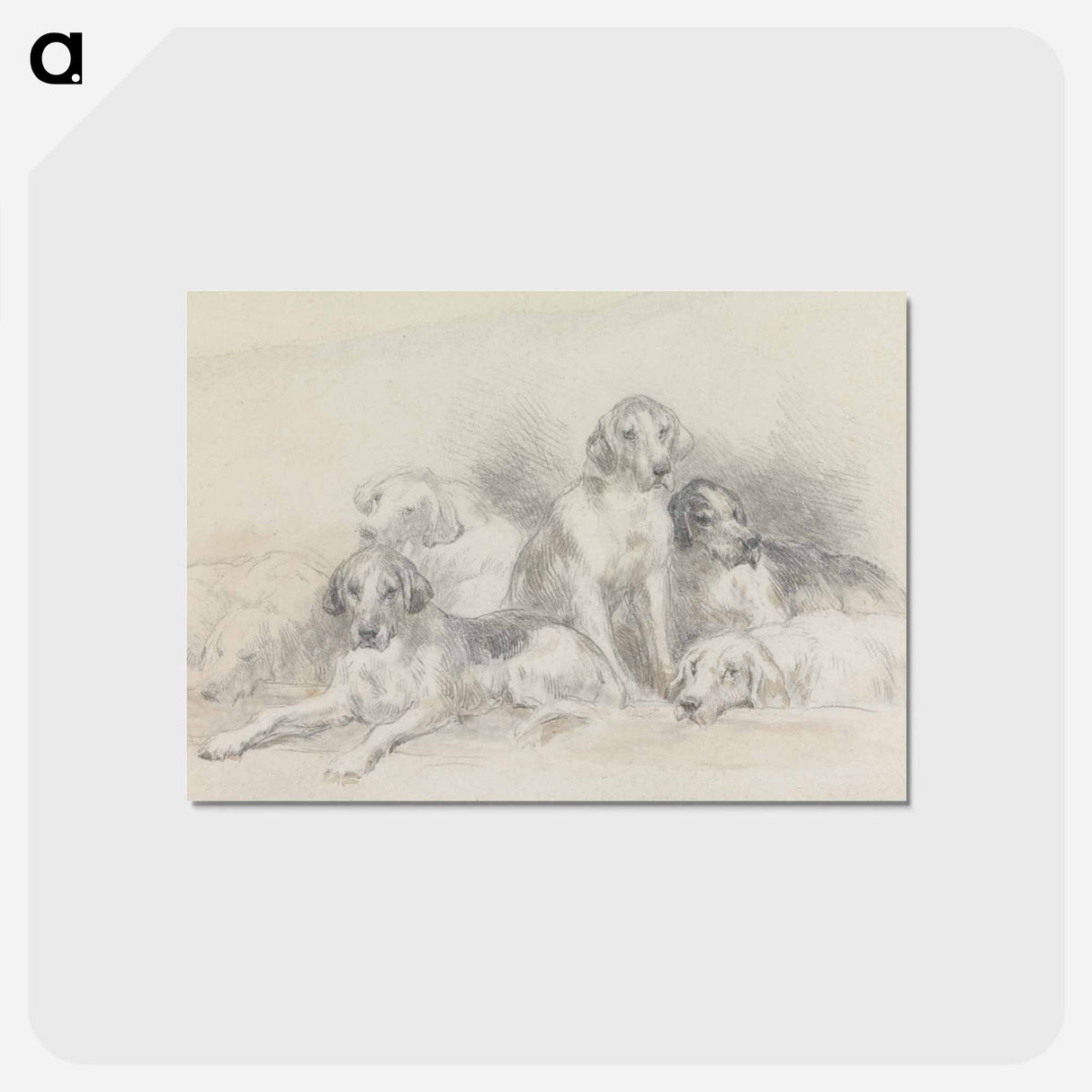 アートポストカード-Six Foxhounds Resting
- イェール大学アートギャラリー Postcard.