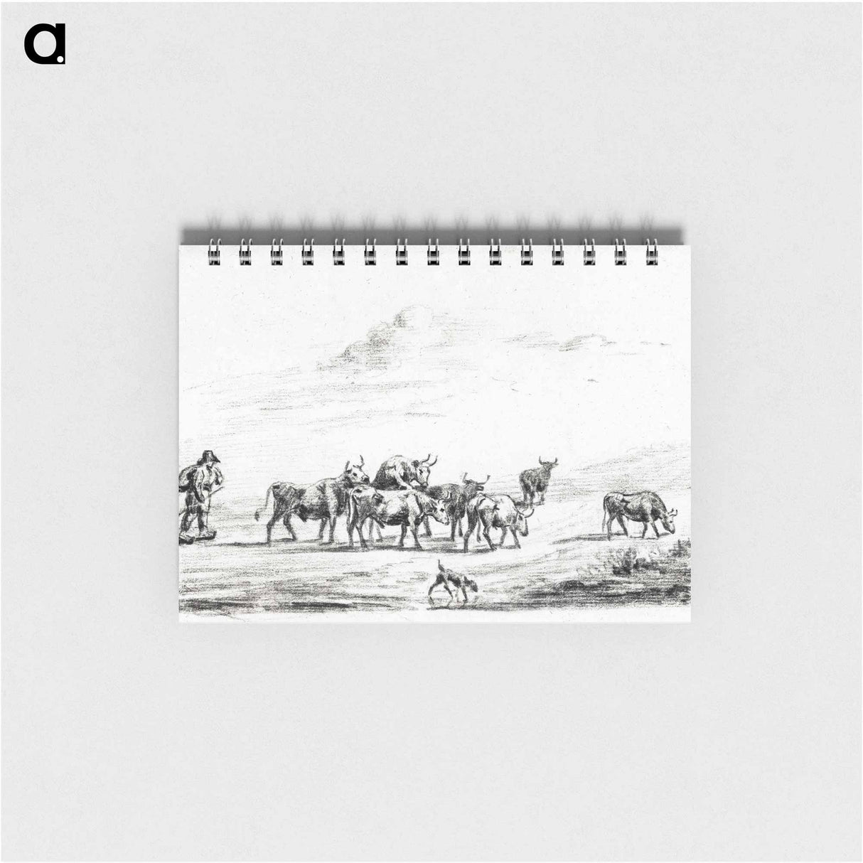 Cow driver with a group of cattle - ジャン ベルナール Memo.