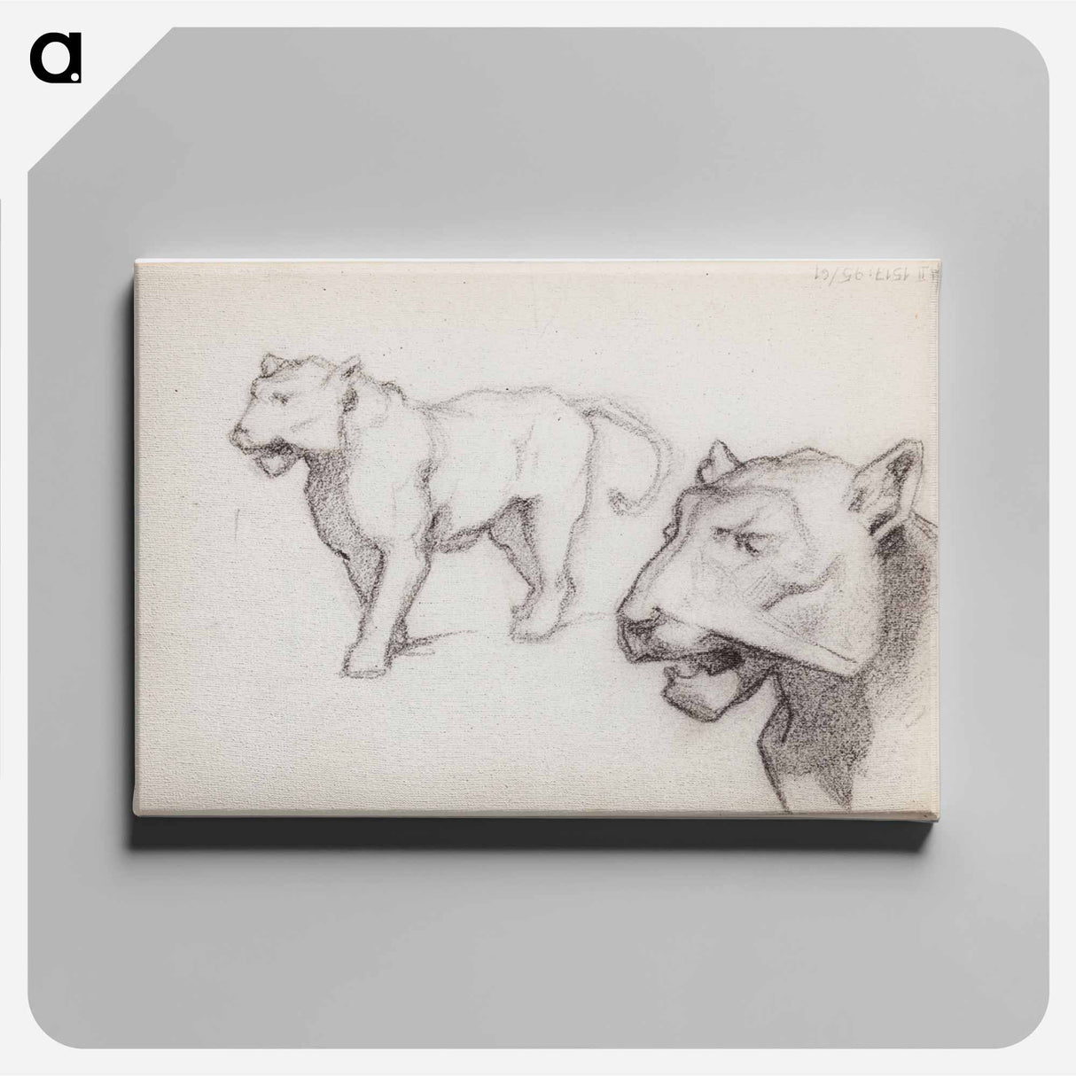 アートパネル-(unknown) part of a sketchbook - アルバート エーデルフェルト Canvas.