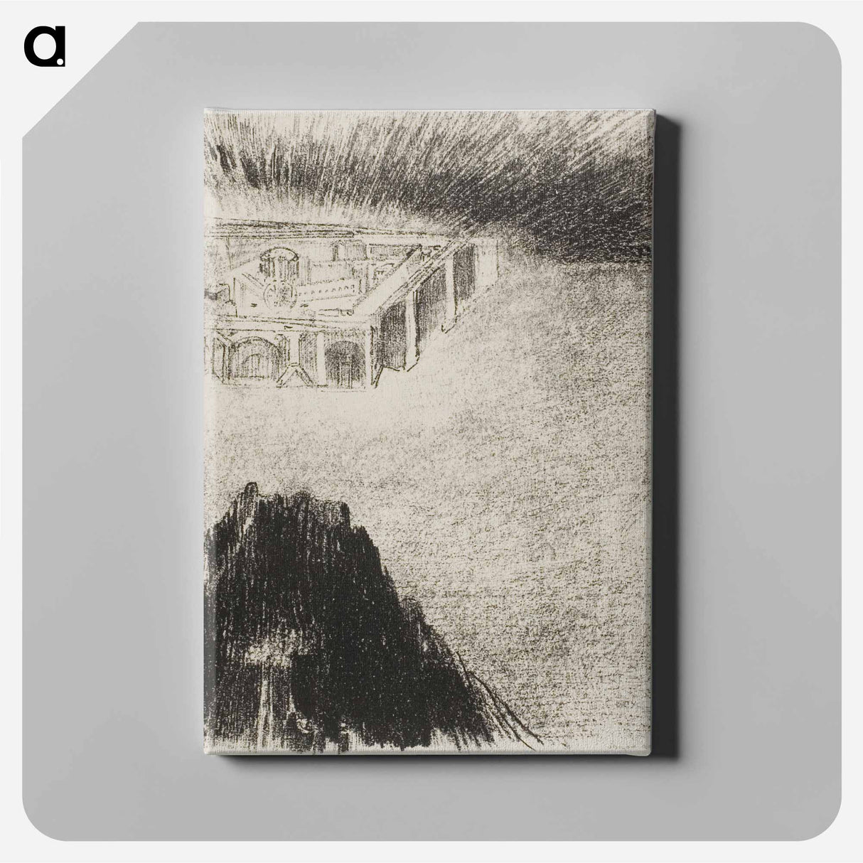 アートパネル-And I John Saw the Holy City, New Jerusalem, Coming Down from God Out of Heaven - オディロン ルドン Canvas.