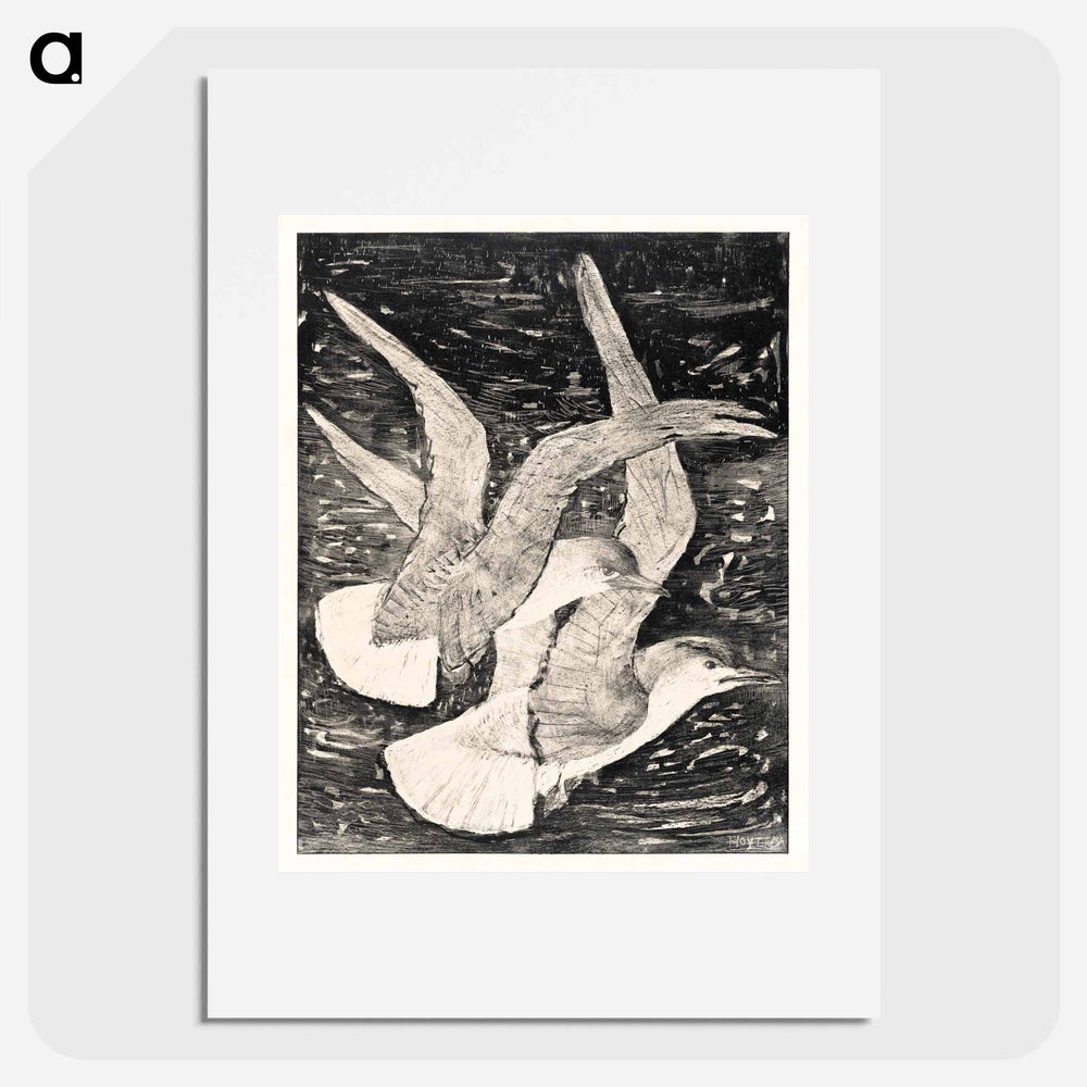 Twee vliegende meeuwen - Theo van Hoytema Poster.